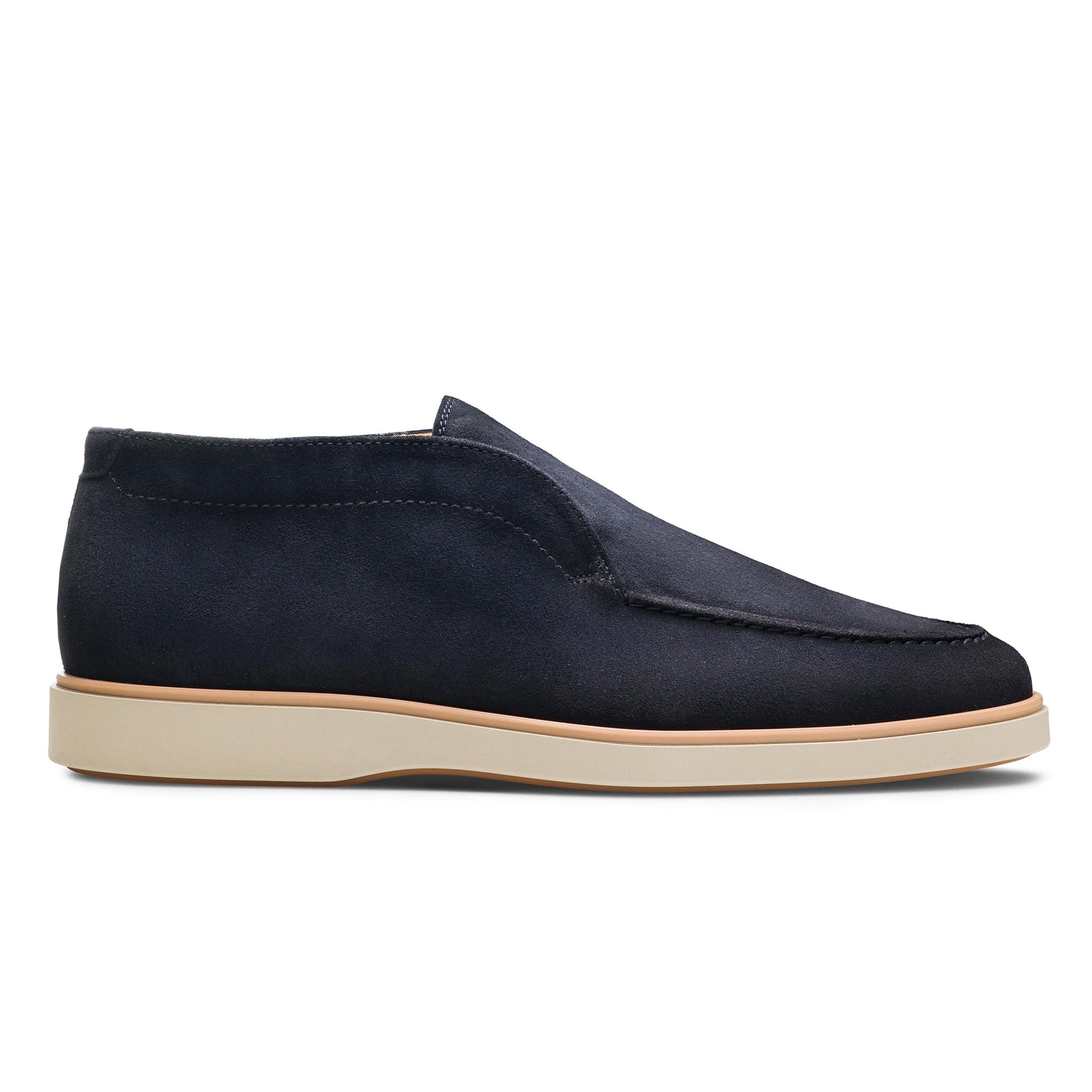 Navy Suede Loda Slip-On Desert Ankle Boot - Magnanni