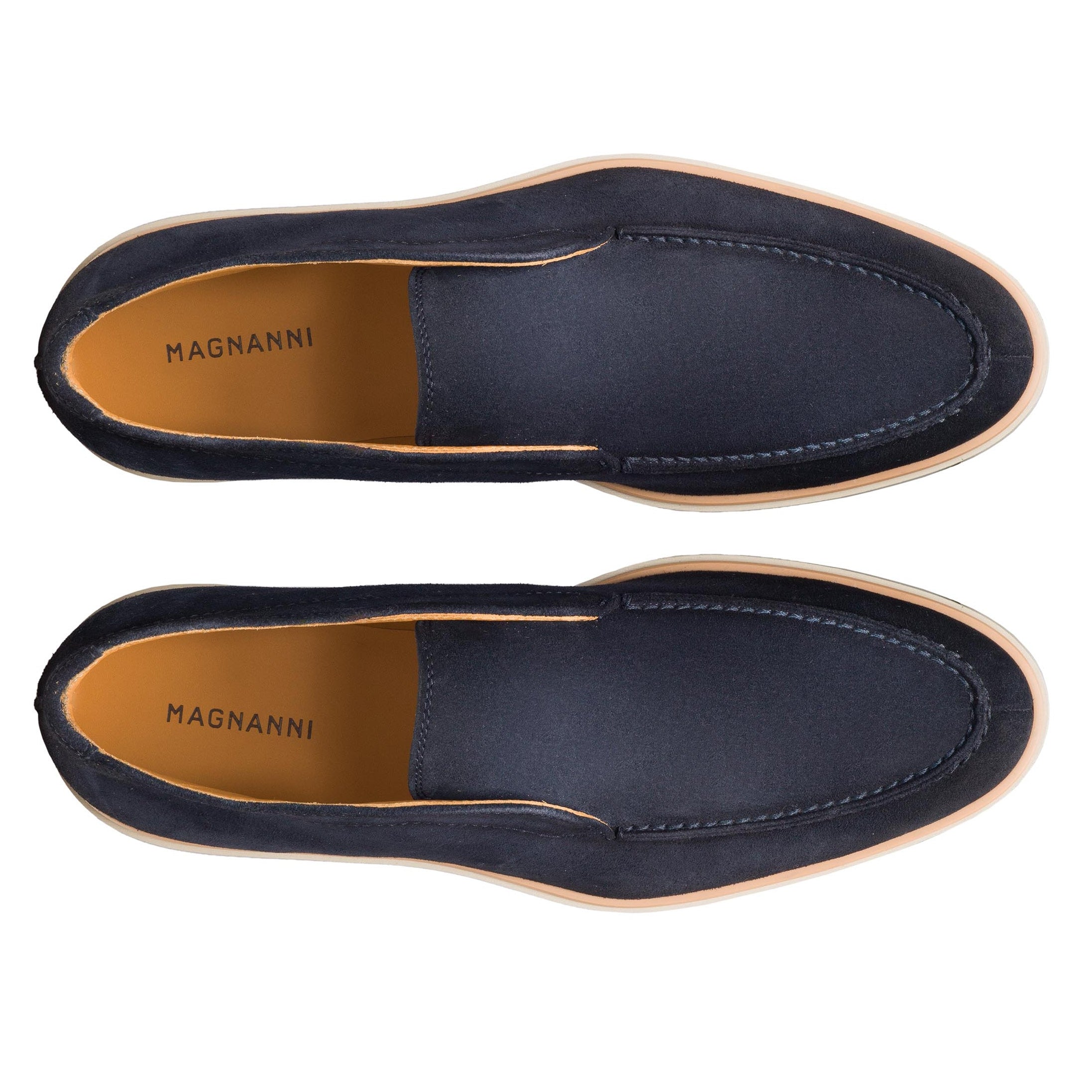 Navy Suede Loda Slip-On Desert Ankle Boot - Magnanni