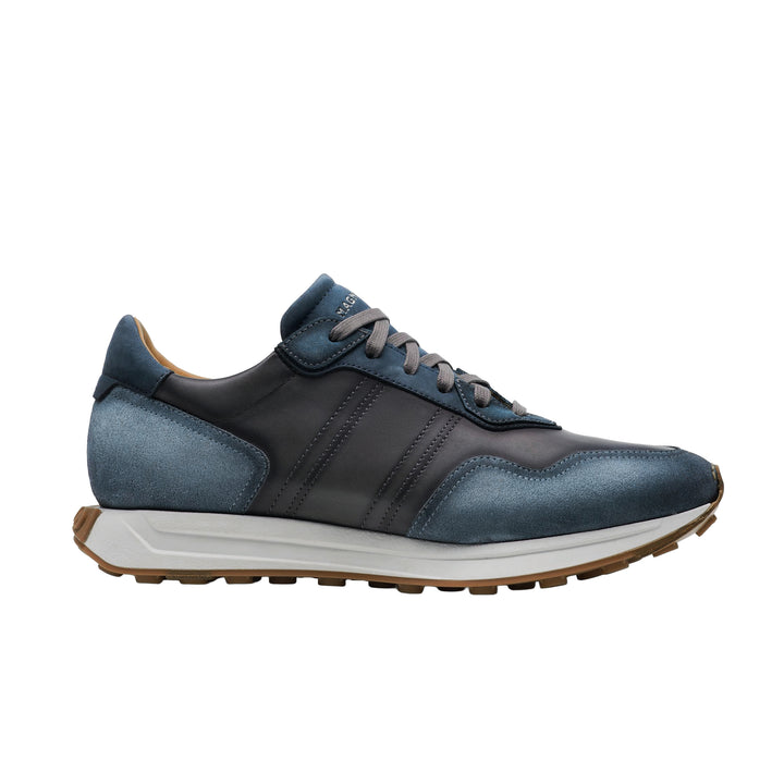 Light Blue Leather Romero II Sneaker - Magnanni - Boutique Jacques International