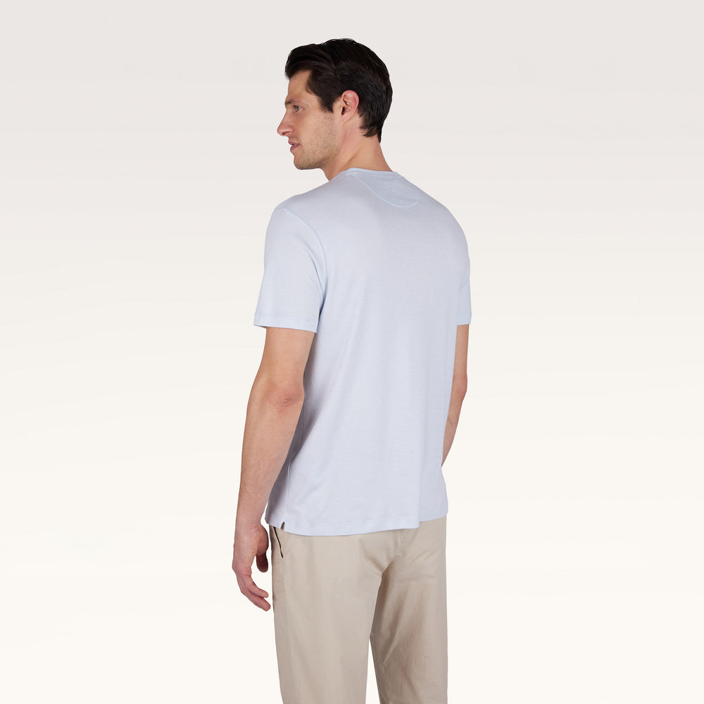 Arctic Blue XSoft Cotton-Lyocell Crew Neck T-Shirt - Paul & Shark - Boutique Jacques International