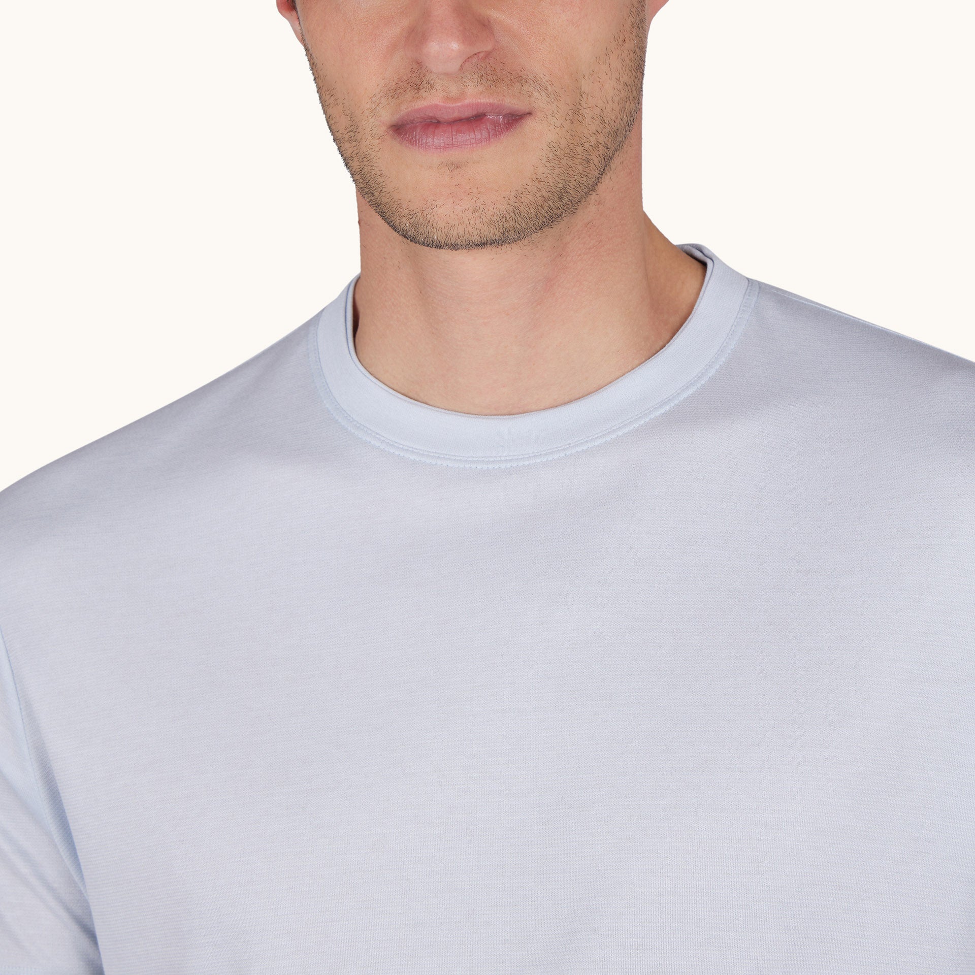 Arctic Blue XSoft Cotton-Lyocell Crew Neck T-Shirt - Paul & Shark - Boutique Jacques International