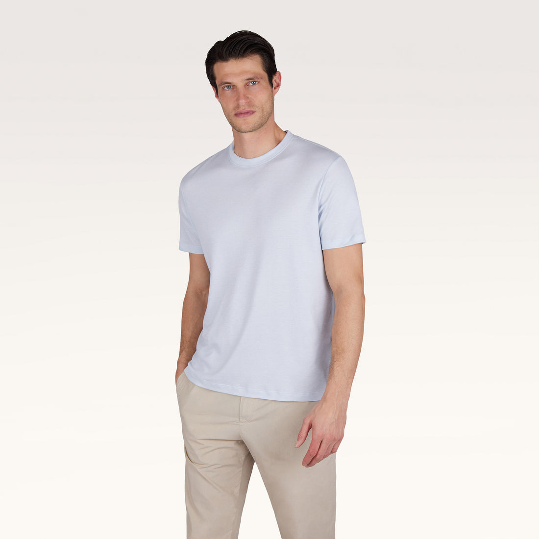 Arctic Blue XSoft Cotton-Lyocell Crew Neck T-Shirt - Paul & Shark - Boutique Jacques International