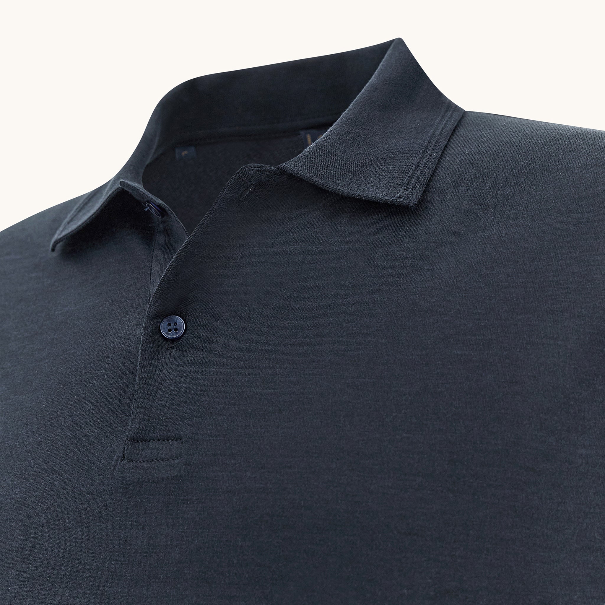 Navy Blue Silk-Cotton Polo Shirt - Paul & Shark - Boutique Jacques International