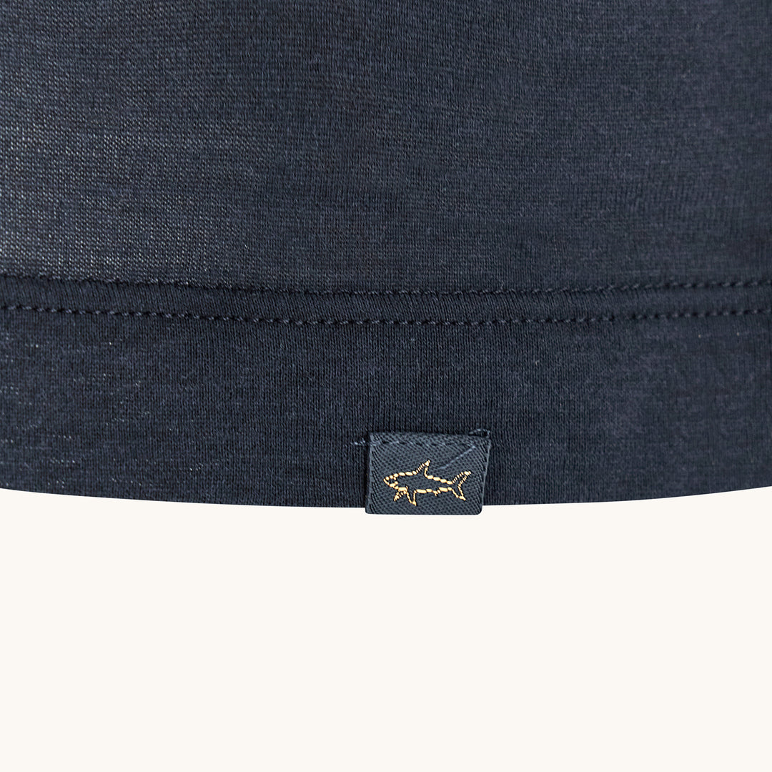 Navy Blue Silk-Cotton Polo Shirt - Paul & Shark - Boutique Jacques International