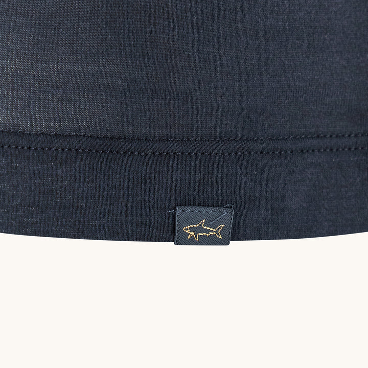 Navy Blue Silk-Cotton Polo Shirt - Paul & Shark - Boutique Jacques International