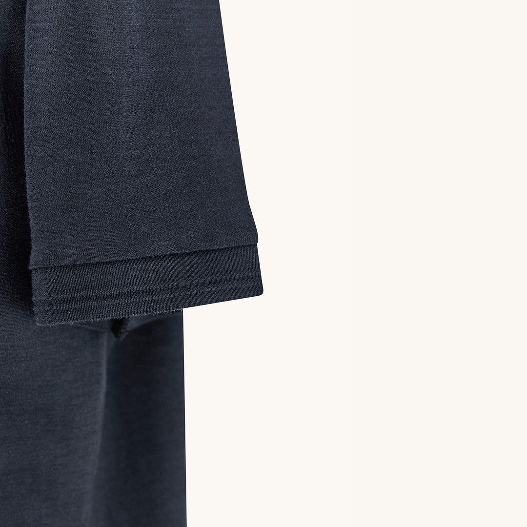 Navy Blue Silk-Cotton Polo Shirt - Paul & Shark - Boutique Jacques International