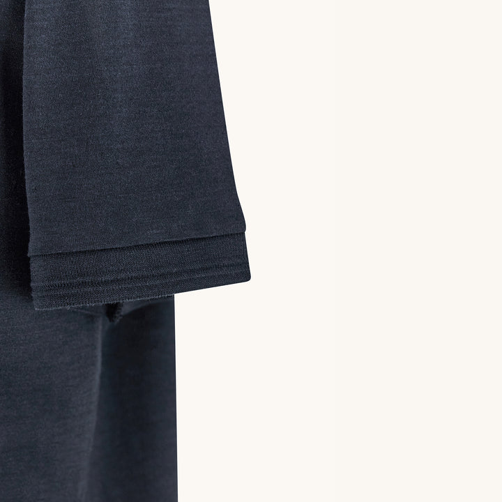 Navy Blue Silk-Cotton Polo Shirt - Paul & Shark - Boutique Jacques International