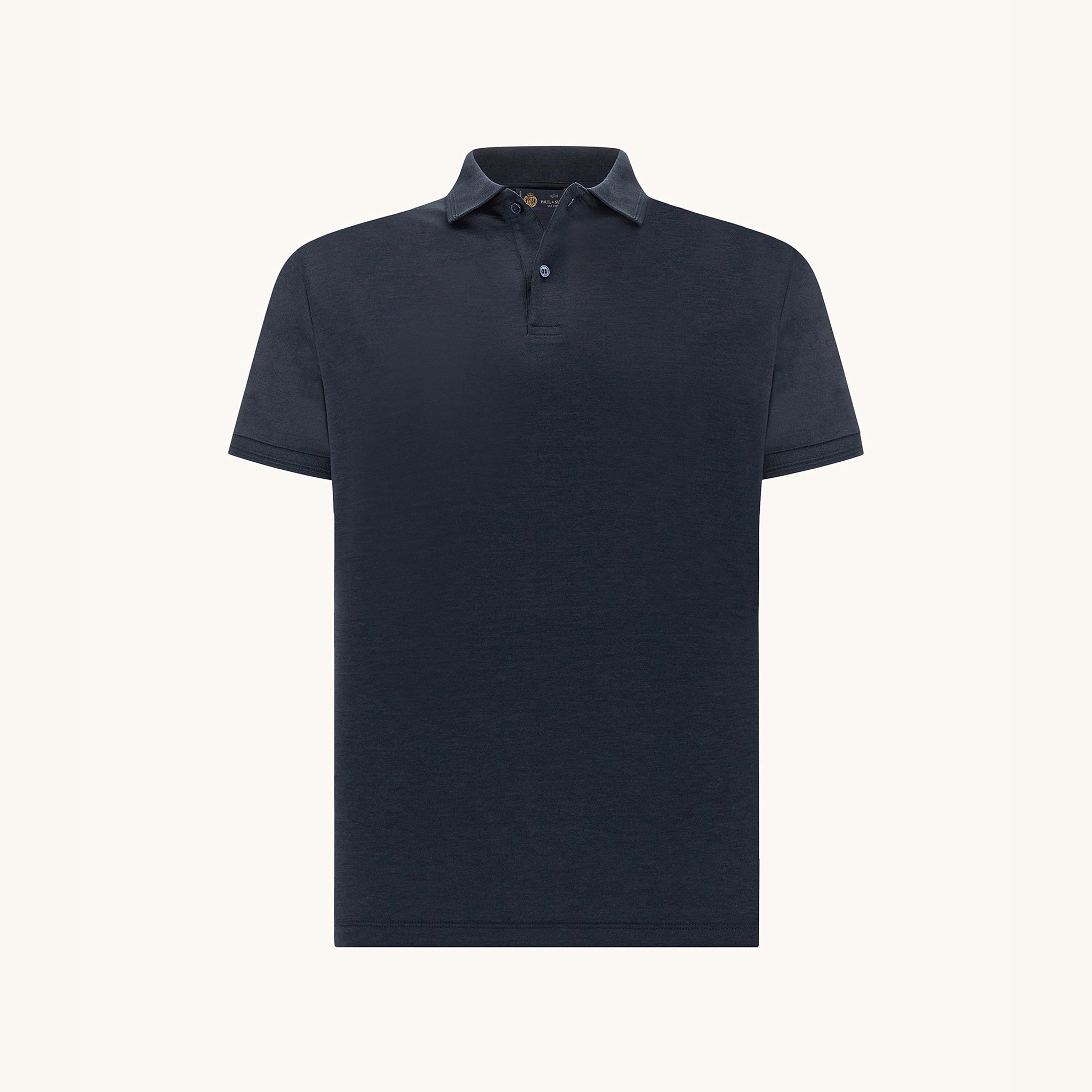 Navy Blue Silk-Cotton Polo Shirt - Paul & Shark - Boutique Jacques International