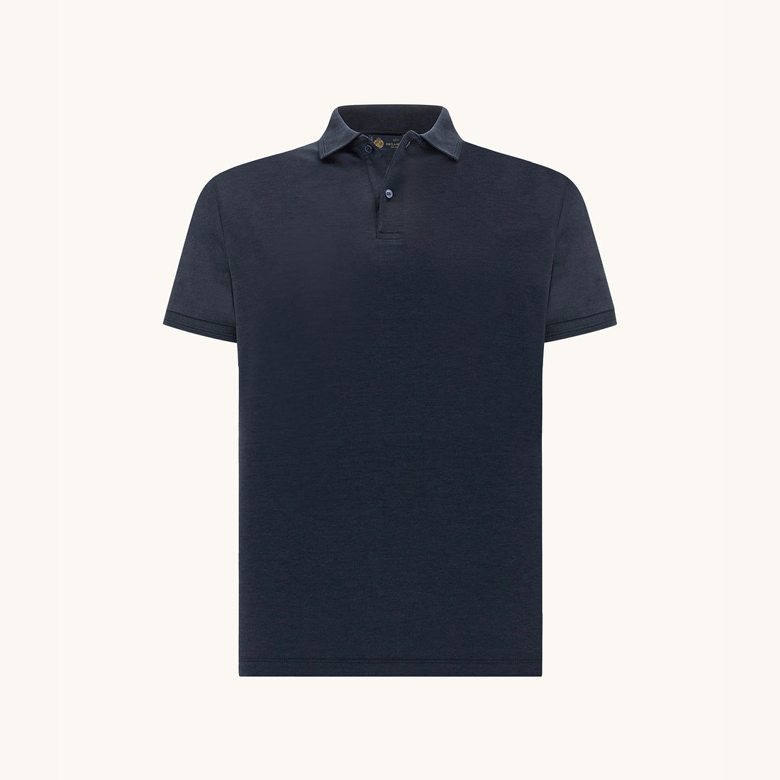 Navy Blue Silk-Cotton Polo Shirt - Paul & Shark - Boutique Jacques International