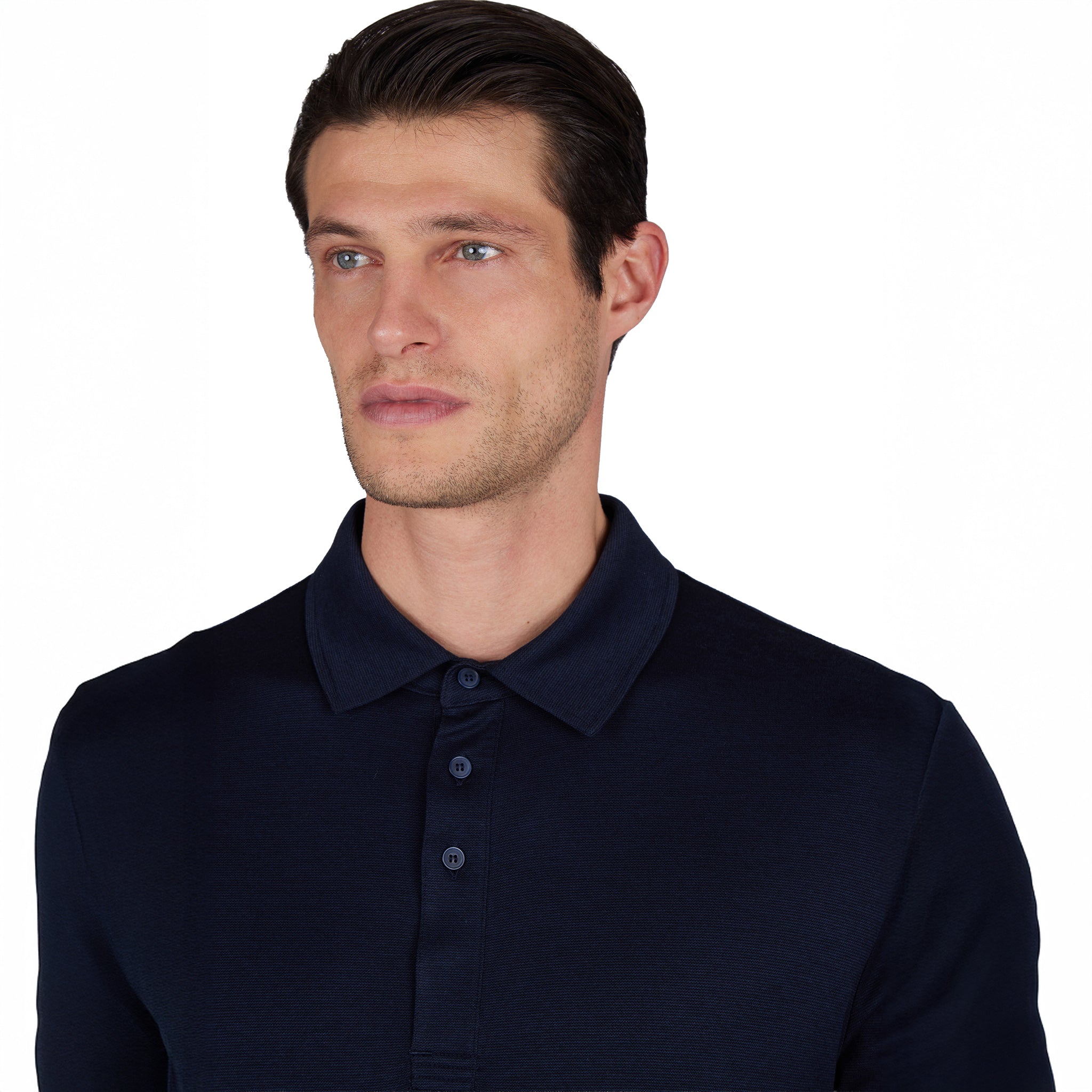 Navy Blue XSoft Cotton-Lyocell Interlock Polo Shirt - Paul & Shark - Boutique Jacques International