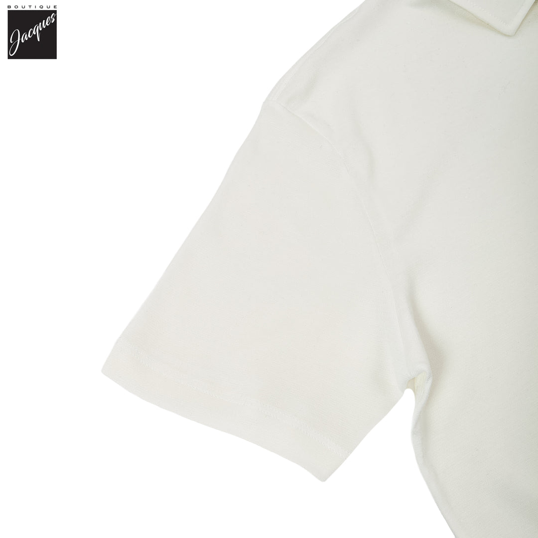 White XSoft Cotton-Lyocell Interlock Polo Shirt - Paul & Shark - Boutique Jacques International