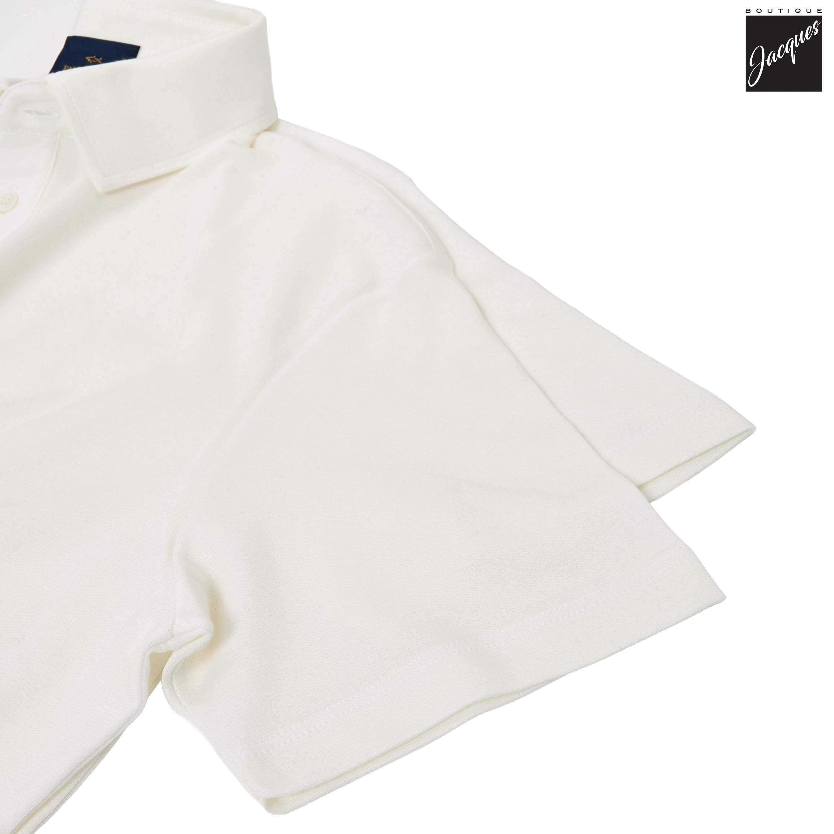 White XSoft Cotton-Lyocell Interlock Polo Shirt - Paul & Shark - Boutique Jacques International