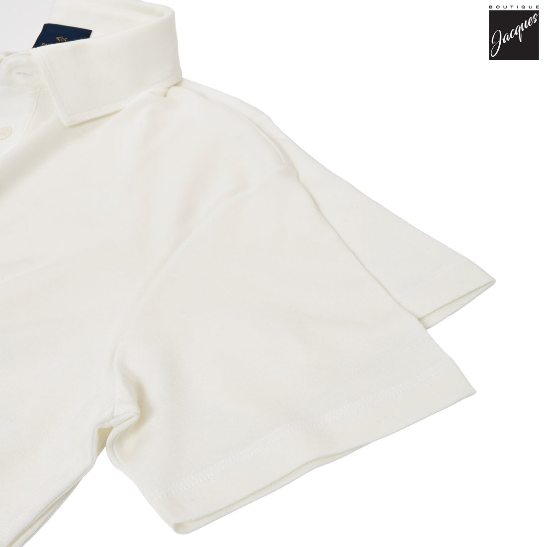 White XSoft Cotton-Lyocell Interlock Polo Shirt - Paul & Shark - Boutique Jacques International