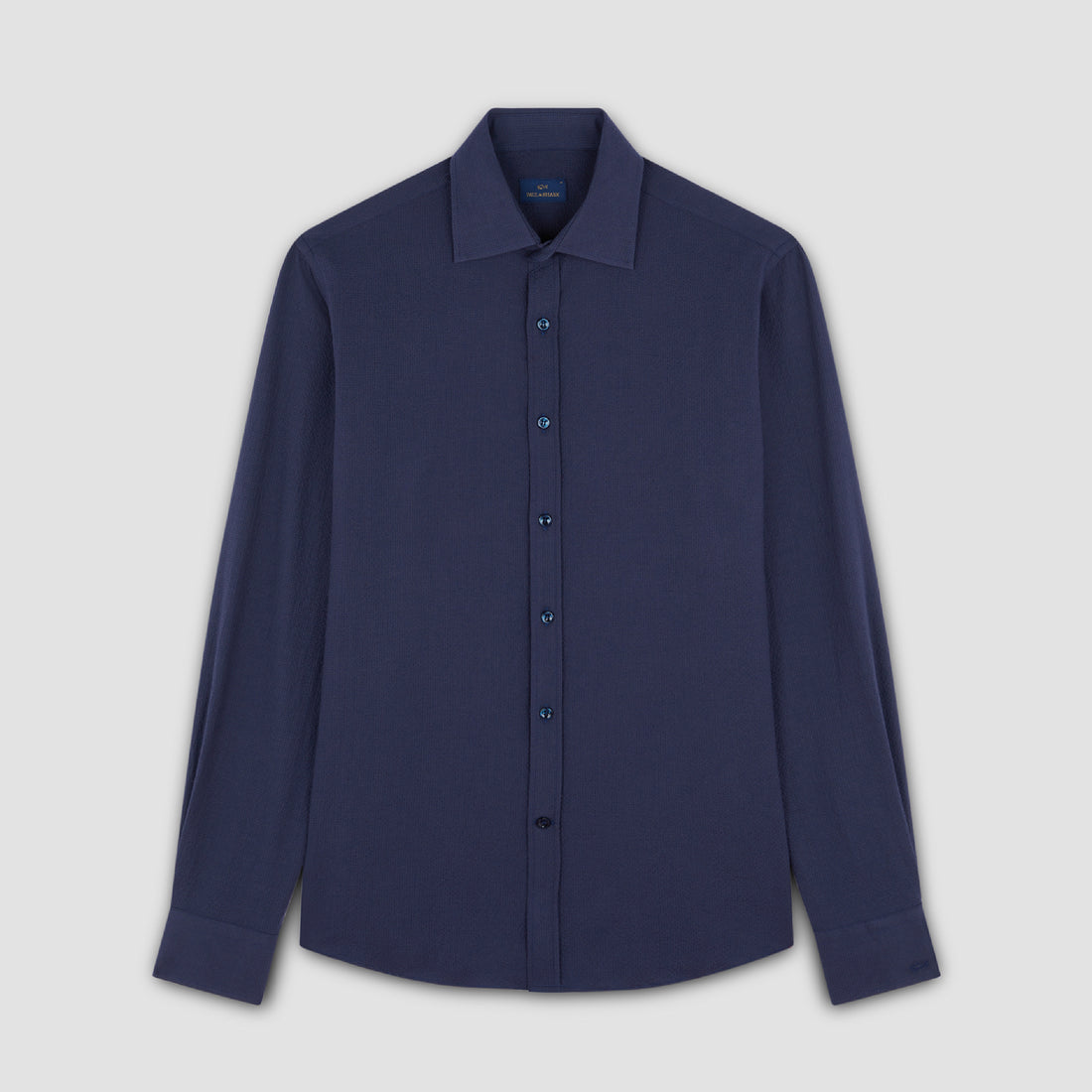 Navy Seersucker Cotton Stretch Dress Shirt - Paul & Shark