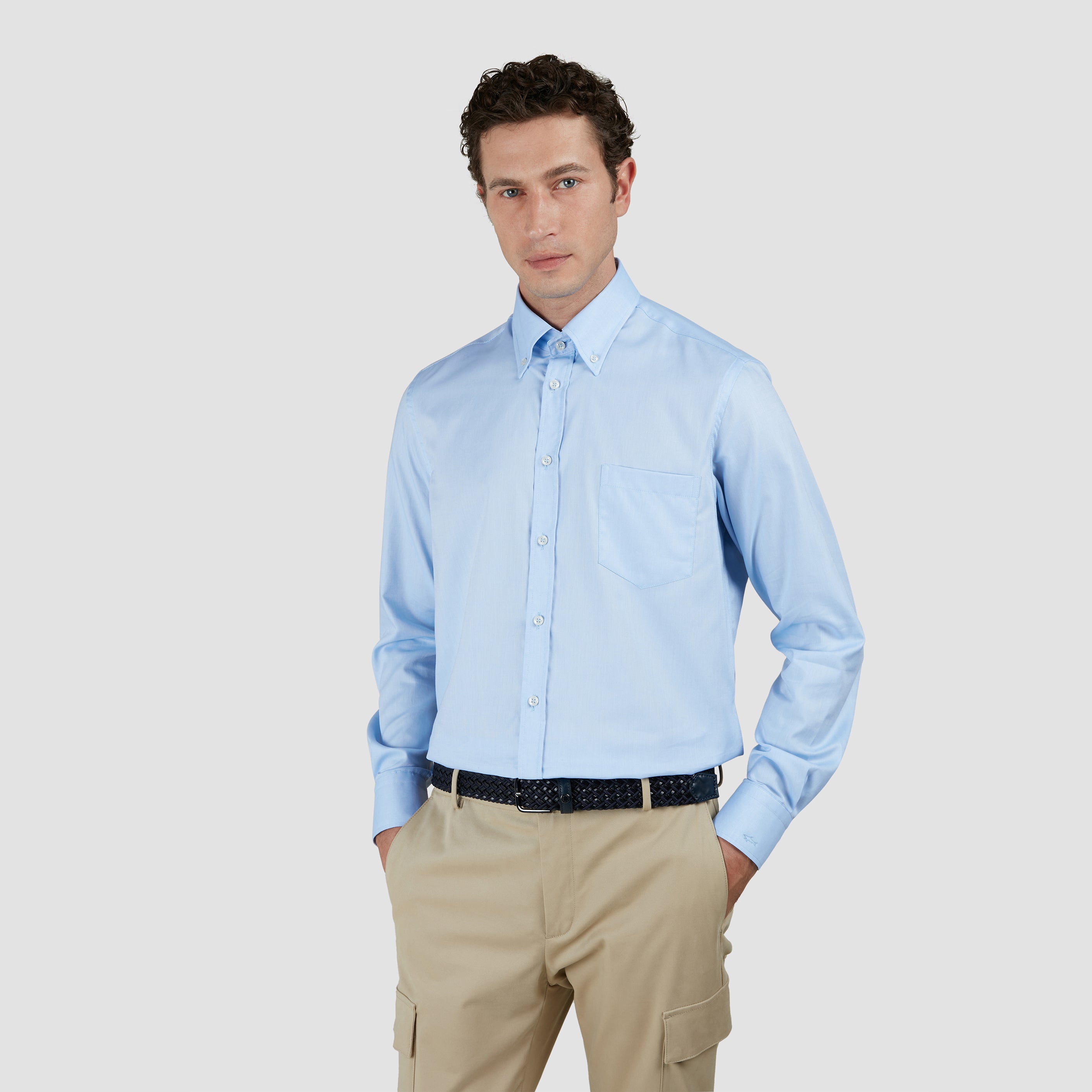Light Blue Summer Oxford Button-Down Collar Shirt - Paul & Shark