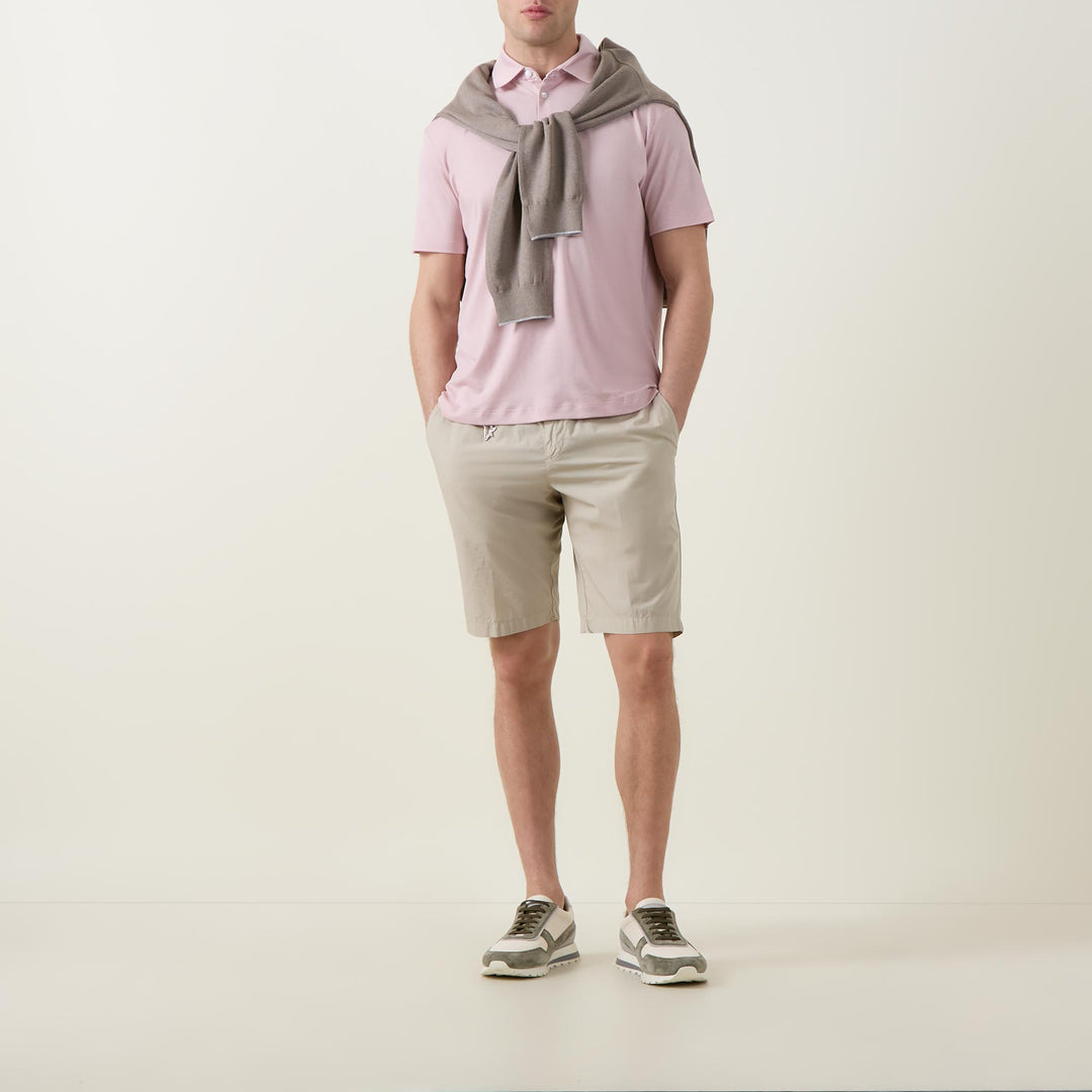 Khaki Ultra-Light Poplin Cotton Bermuda Shorts - Paul & Shark