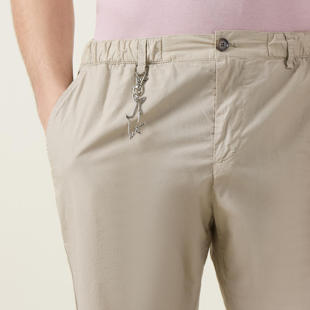 Khaki Ultra-Light Poplin Cotton Bermuda Shorts - Paul & Shark