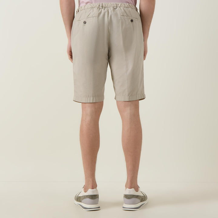 Khaki Ultra-Light Poplin Cotton Bermuda Shorts - Paul & Shark