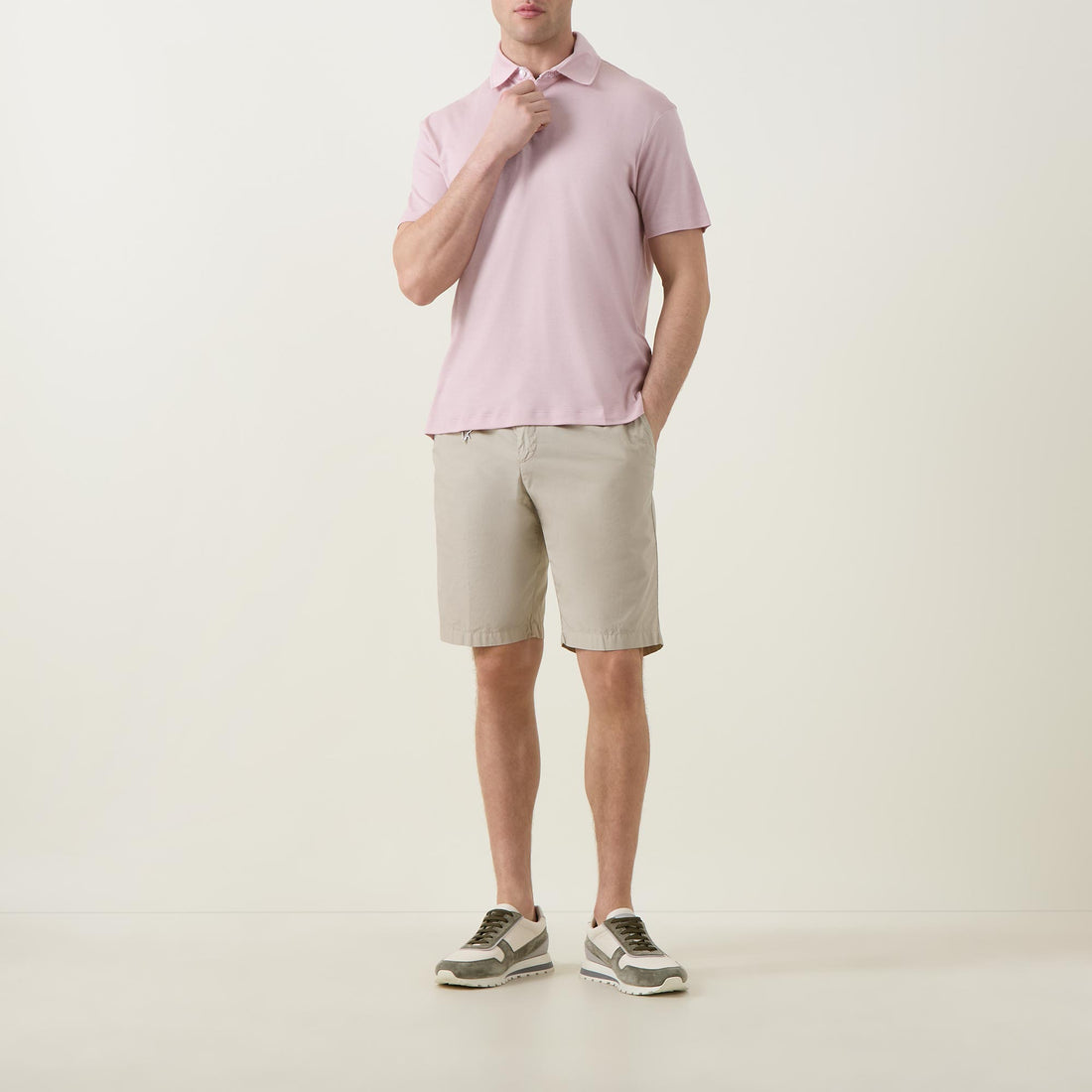 Khaki Ultra-Light Poplin Cotton Bermuda Shorts - Paul & Shark - Boutique Jacques International