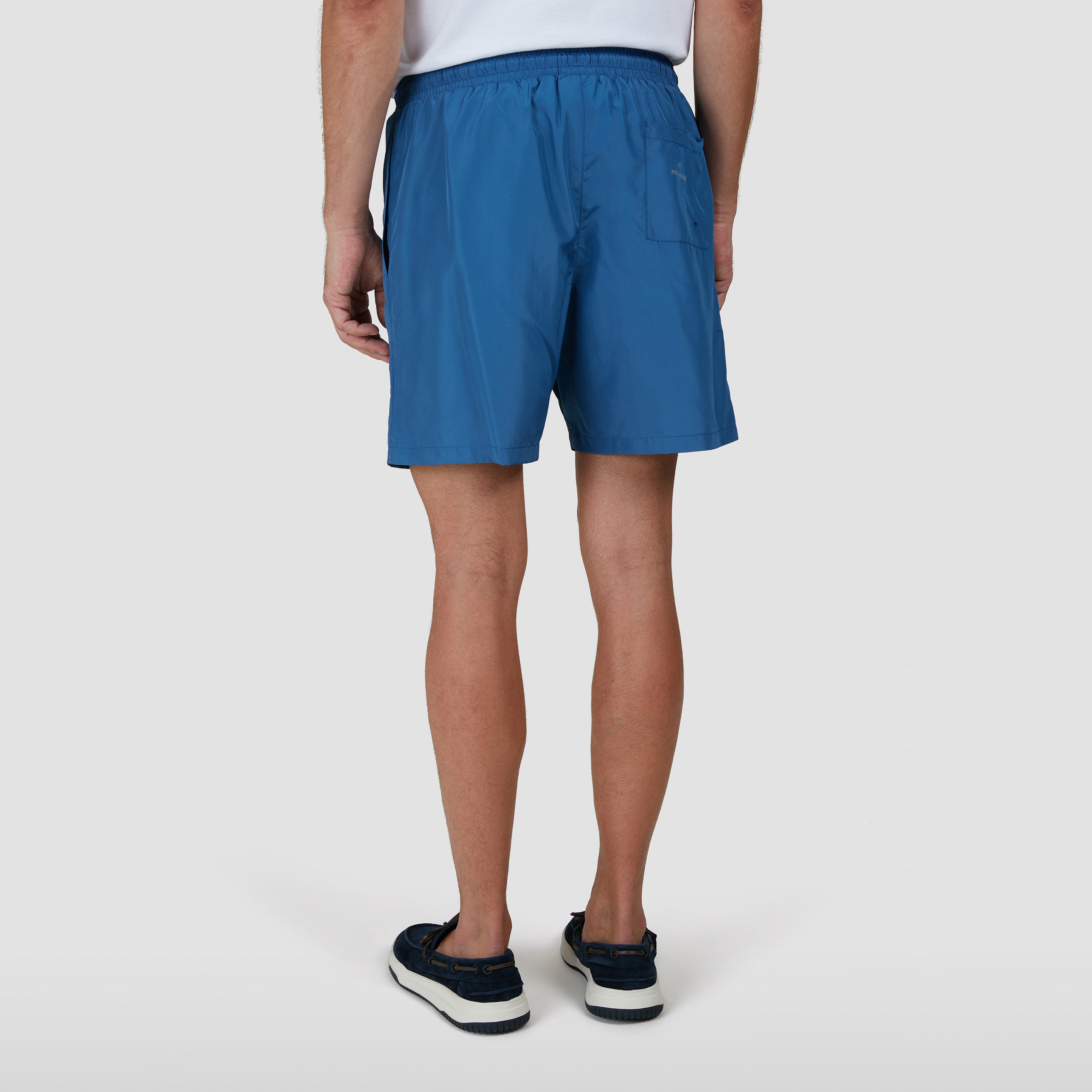 Airforce Blue Swim Shorts with Reflective Logo - Paul & Shark