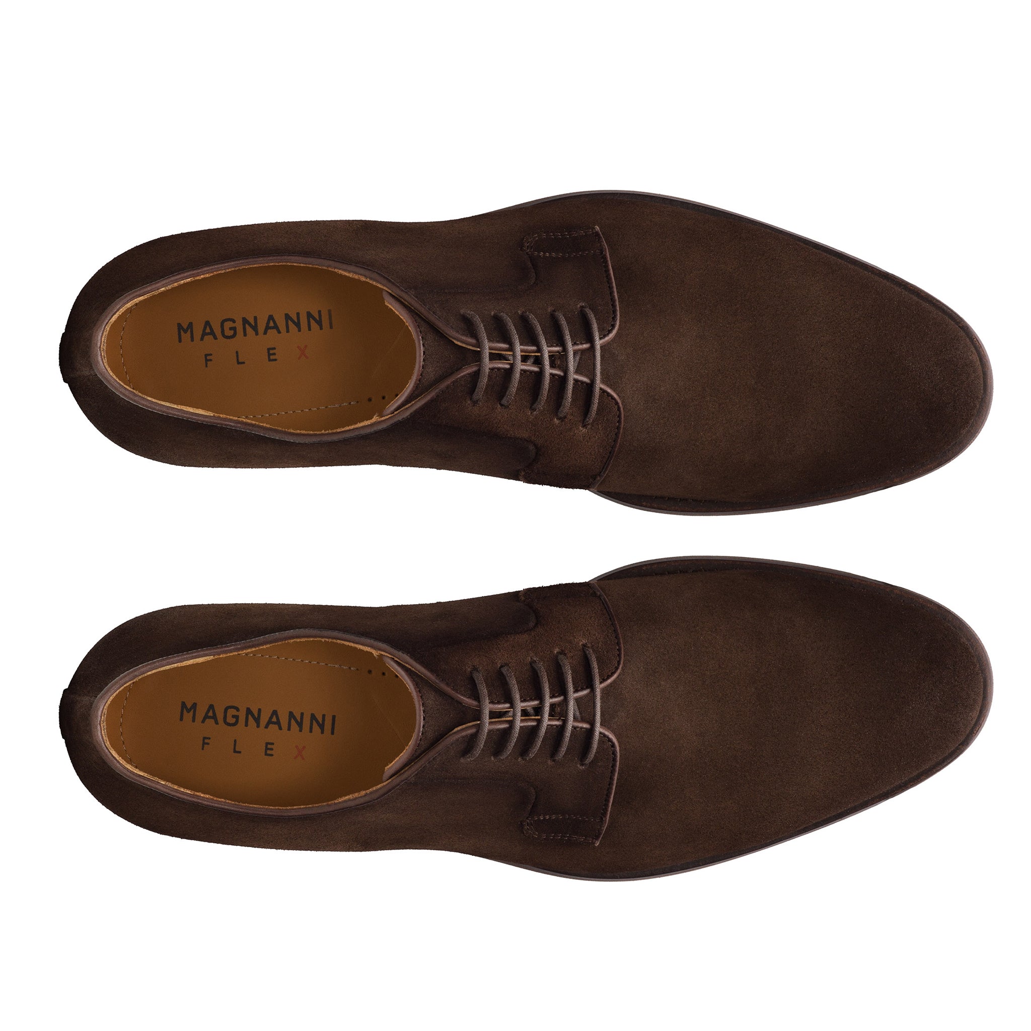 Dark Brown Suede Plain Toe Lanai Derby Shoe - Magnanni