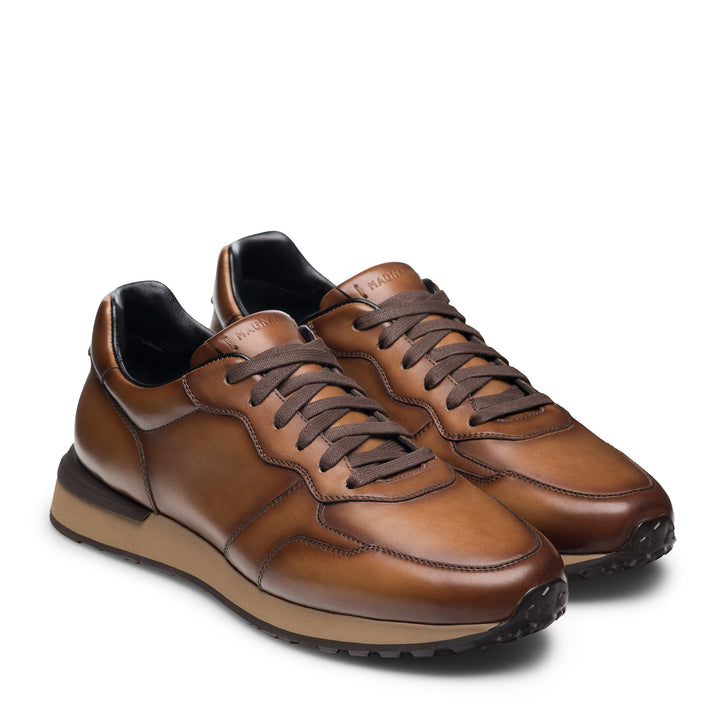 Brown Leather Hybrid Syros Sneaker - Magnanni - Boutique Jacques International