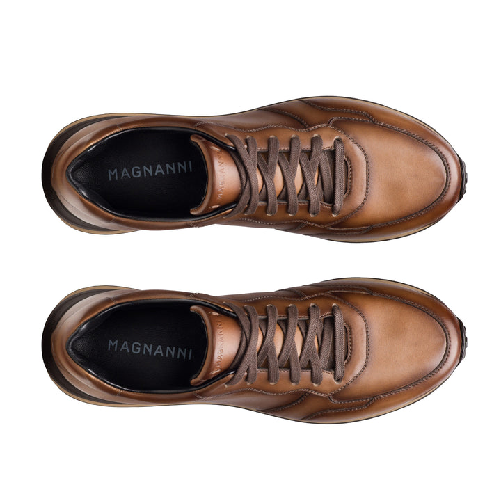 Brown Leather Hybrid Syros Sneaker - Magnanni - Boutique Jacques International