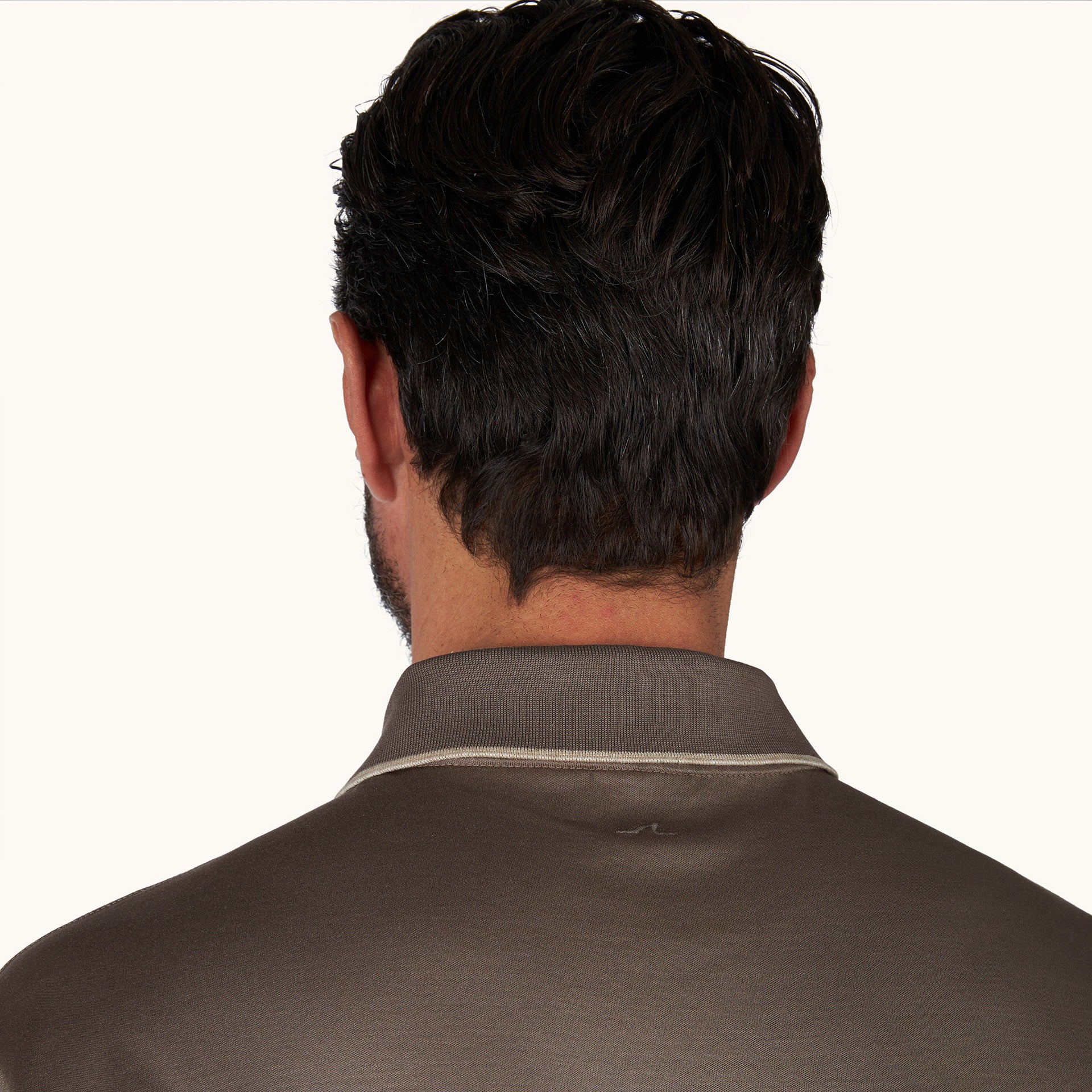 Brown Aqua Touch Knitted Cotton Polo Shirt w/ Striped Details - Paul & Shark - Boutique Jacques International