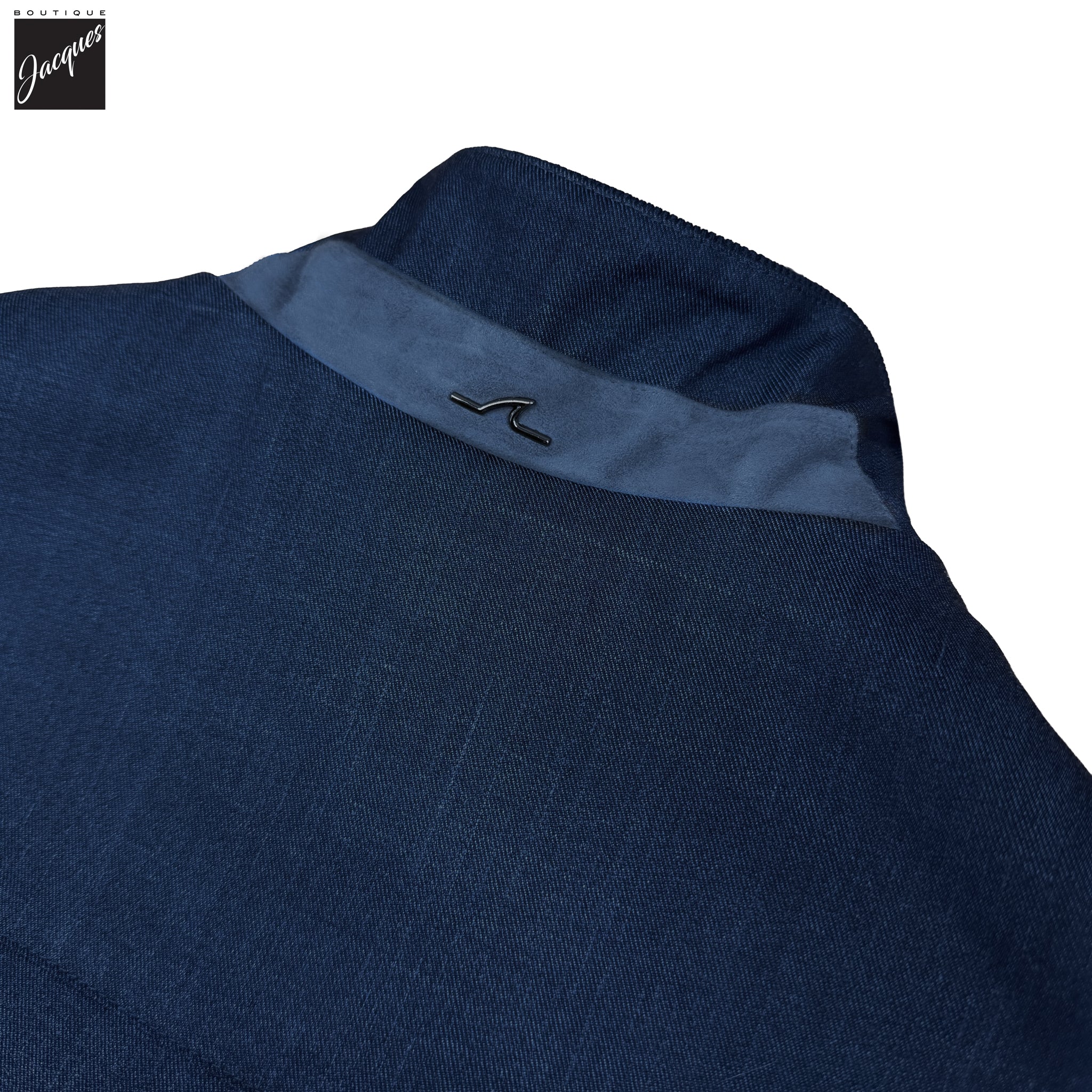Blue Loro Piana Jersely Silk-Cotton Zipped Hybrid Jacket - PAUL & SHARK - Boutique Jacques International