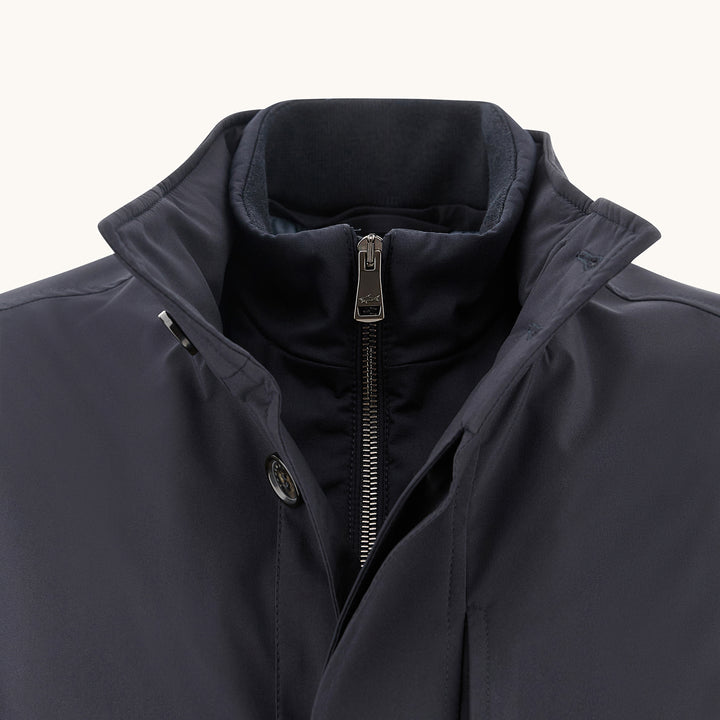 Navy Typhoon® Platinum Waterproof Car Coat - Paul & Shark - Boutique Jacques International