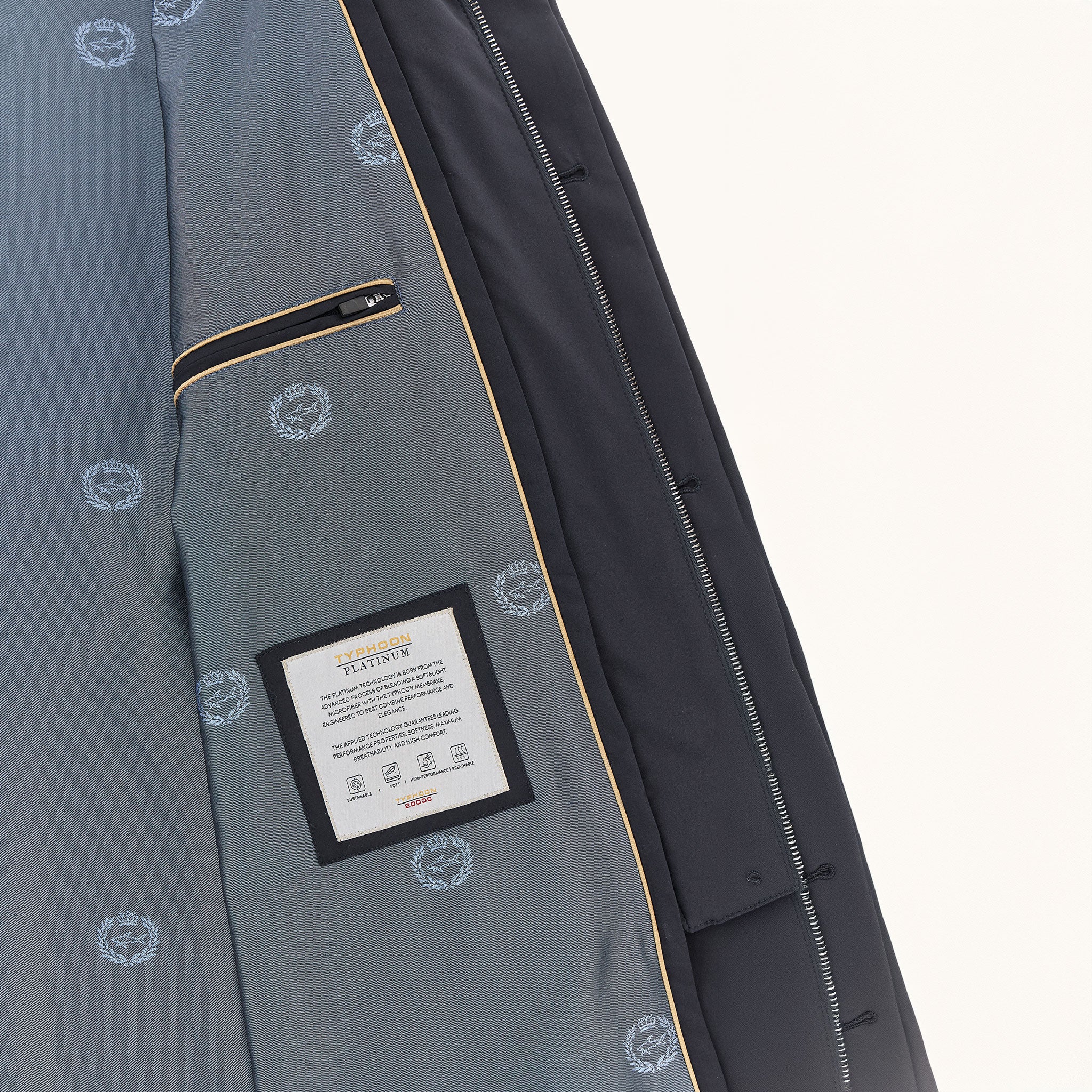 Navy Typhoon® Platinum Waterproof Car Coat - Paul & Shark - Boutique Jacques International