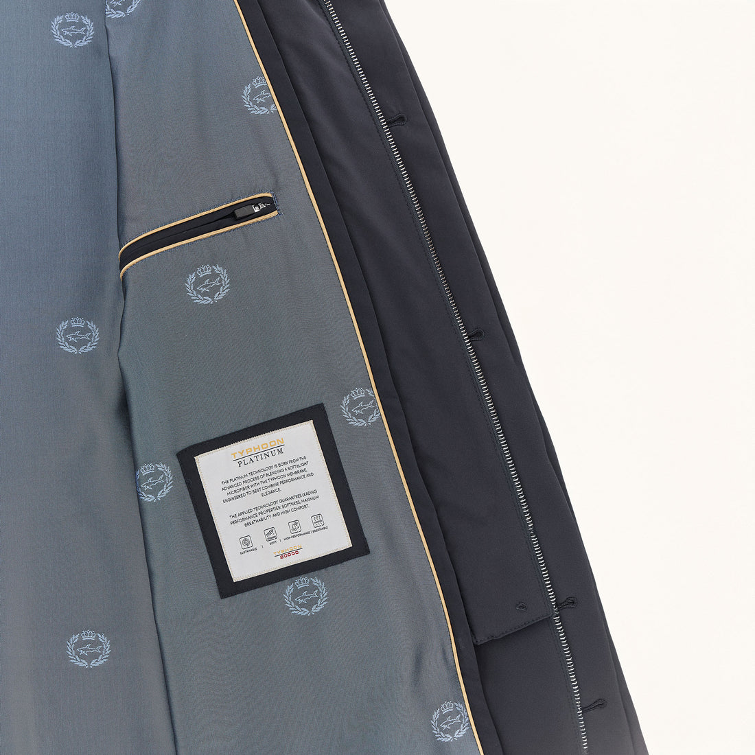 Navy Typhoon® Platinum Waterproof Car Coat - Paul & Shark - Boutique Jacques International