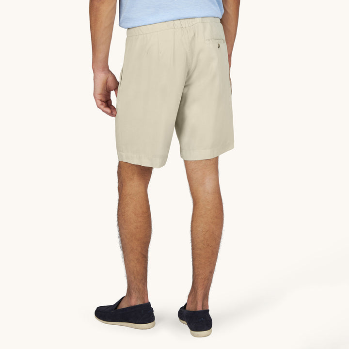 Beige XSoft Garment-Dyed Lyocell Bermuda Shorts w/ Drawstring - Paul & Shark