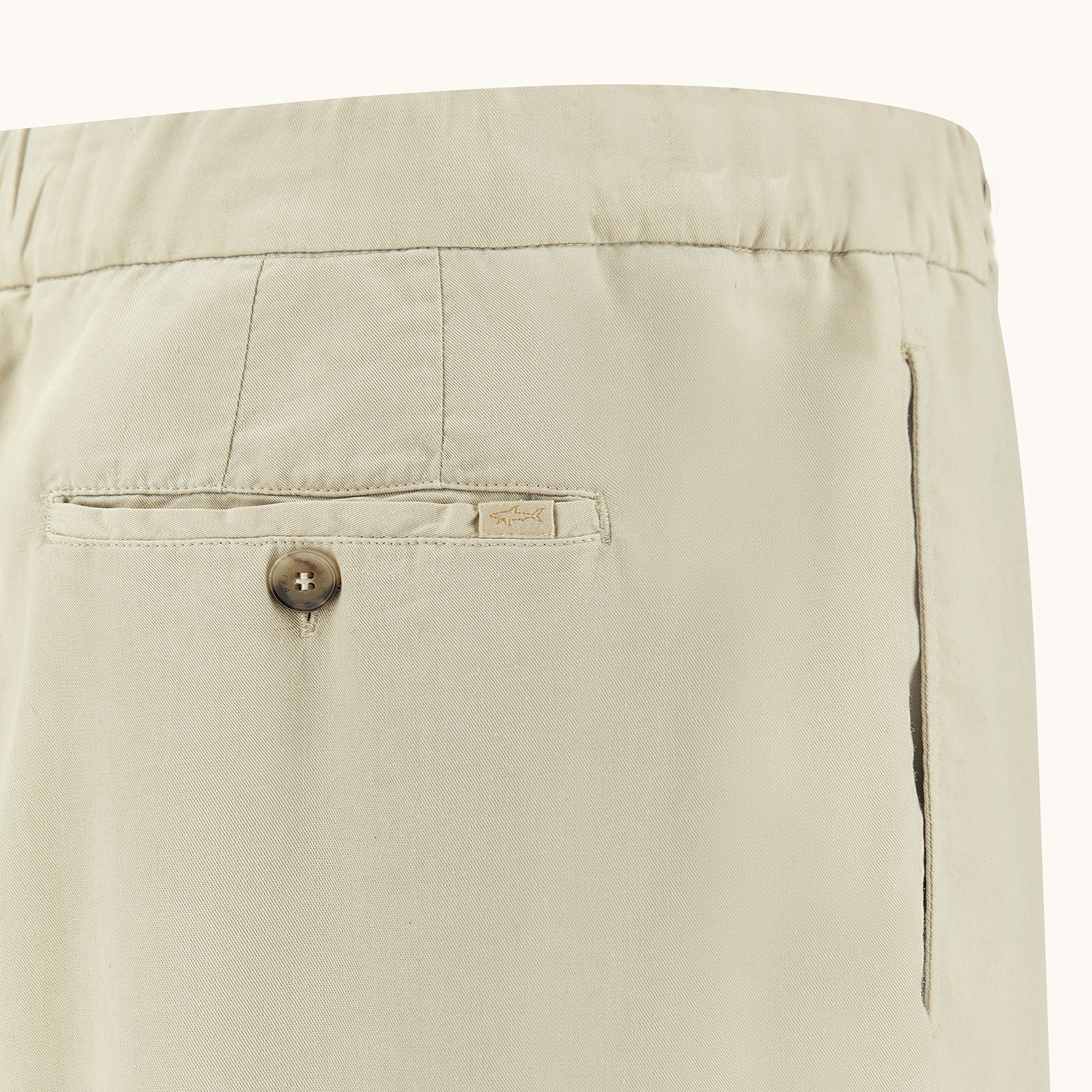 Beige XSoft Garment-Dyed Lyocell Bermuda Shorts w/ Drawstring - Paul & Shark - Boutique Jacques International