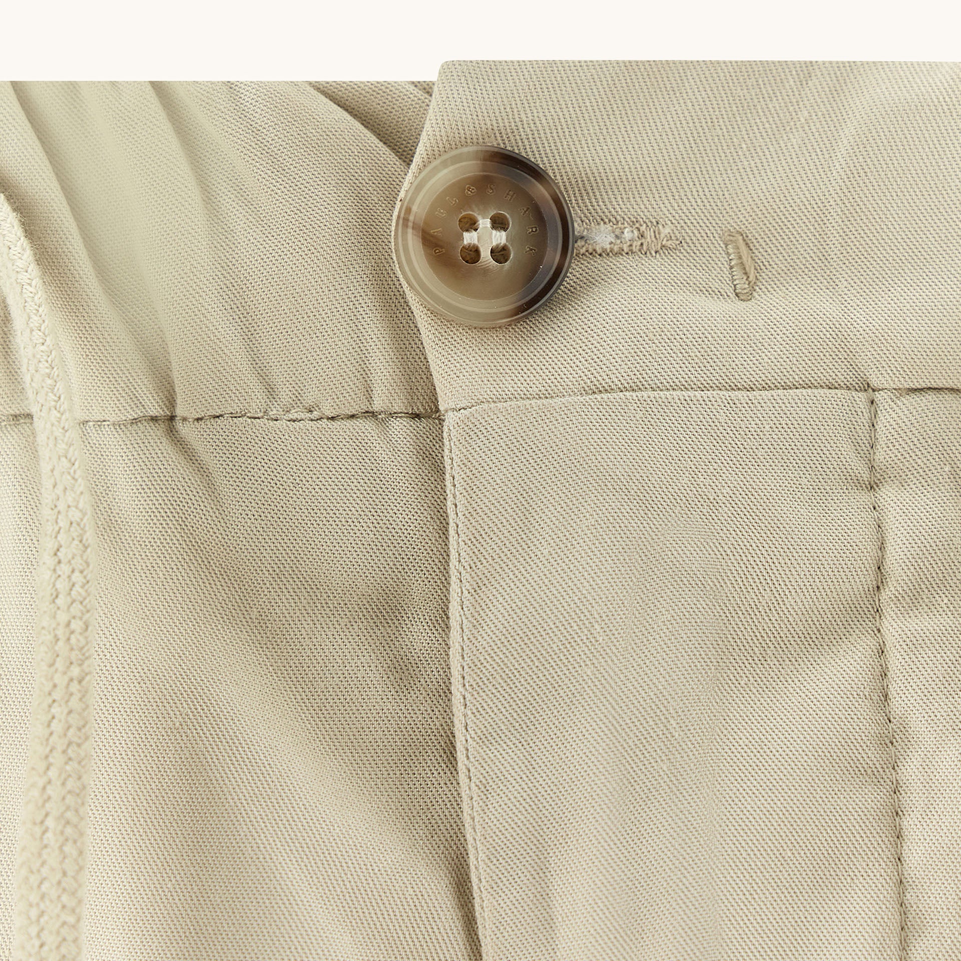 Beige XSoft Garment-Dyed Lyocell Bermuda Shorts w/ Drawstring - Paul & Shark - Boutique Jacques International