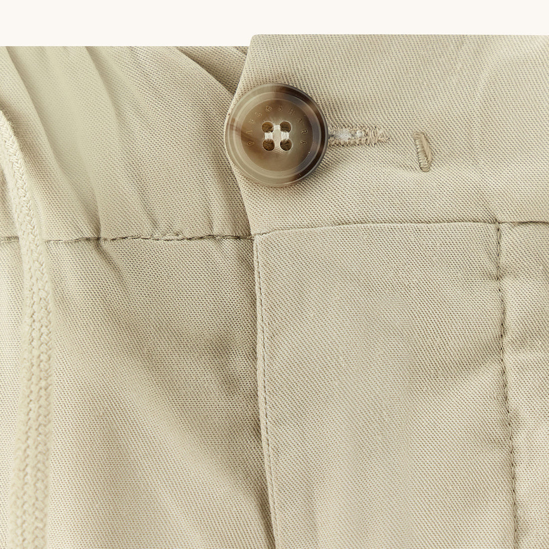 Beige XSoft Garment-Dyed Lyocell Bermuda Shorts w/ Drawstring - Paul & Shark - Boutique Jacques International
