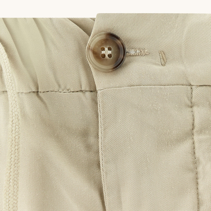 Beige XSoft Garment-Dyed Lyocell Bermuda Shorts w/ Drawstring - Paul & Shark
