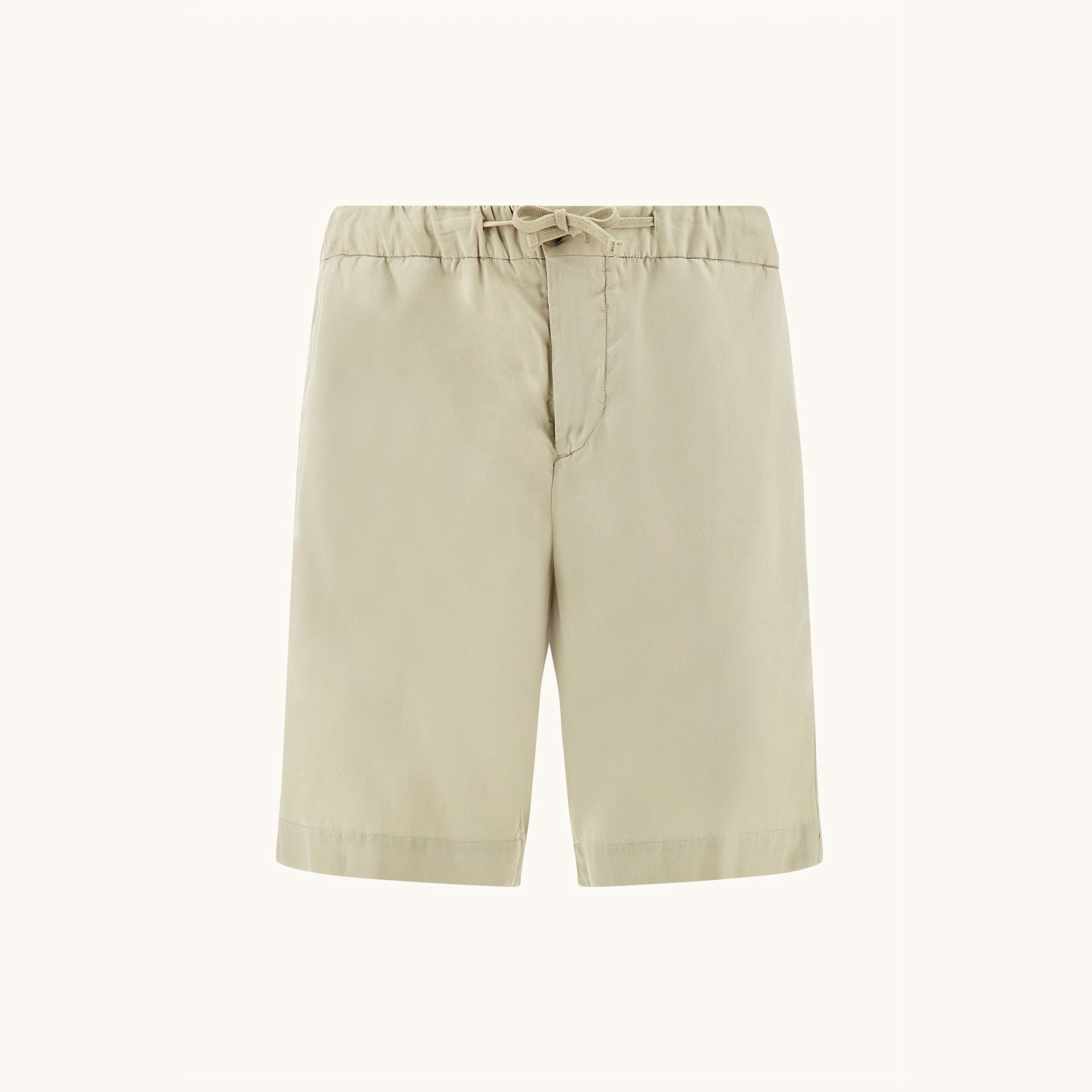 Beige XSoft Garment-Dyed Lyocell Bermuda Shorts w/ Drawstring - Paul & Shark - Boutique Jacques International
