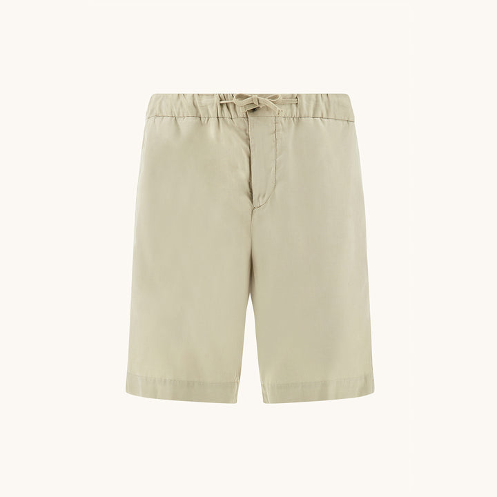 Beige XSoft Garment-Dyed Lyocell Bermuda Shorts w/ Drawstring - Paul & Shark