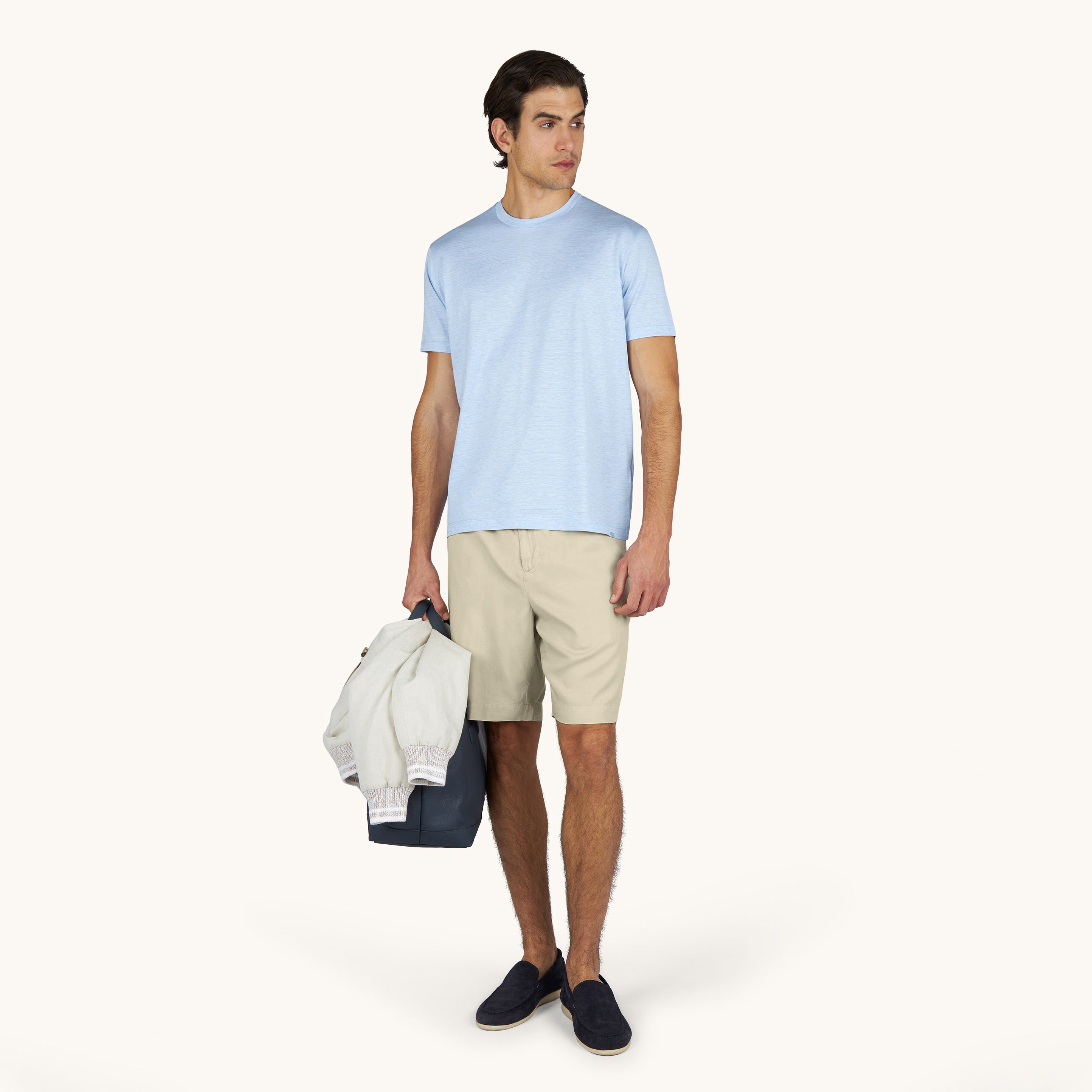 Beige XSoft Garment-Dyed Lyocell Bermuda Shorts w/ Drawstring - Paul & Shark - Boutique Jacques International