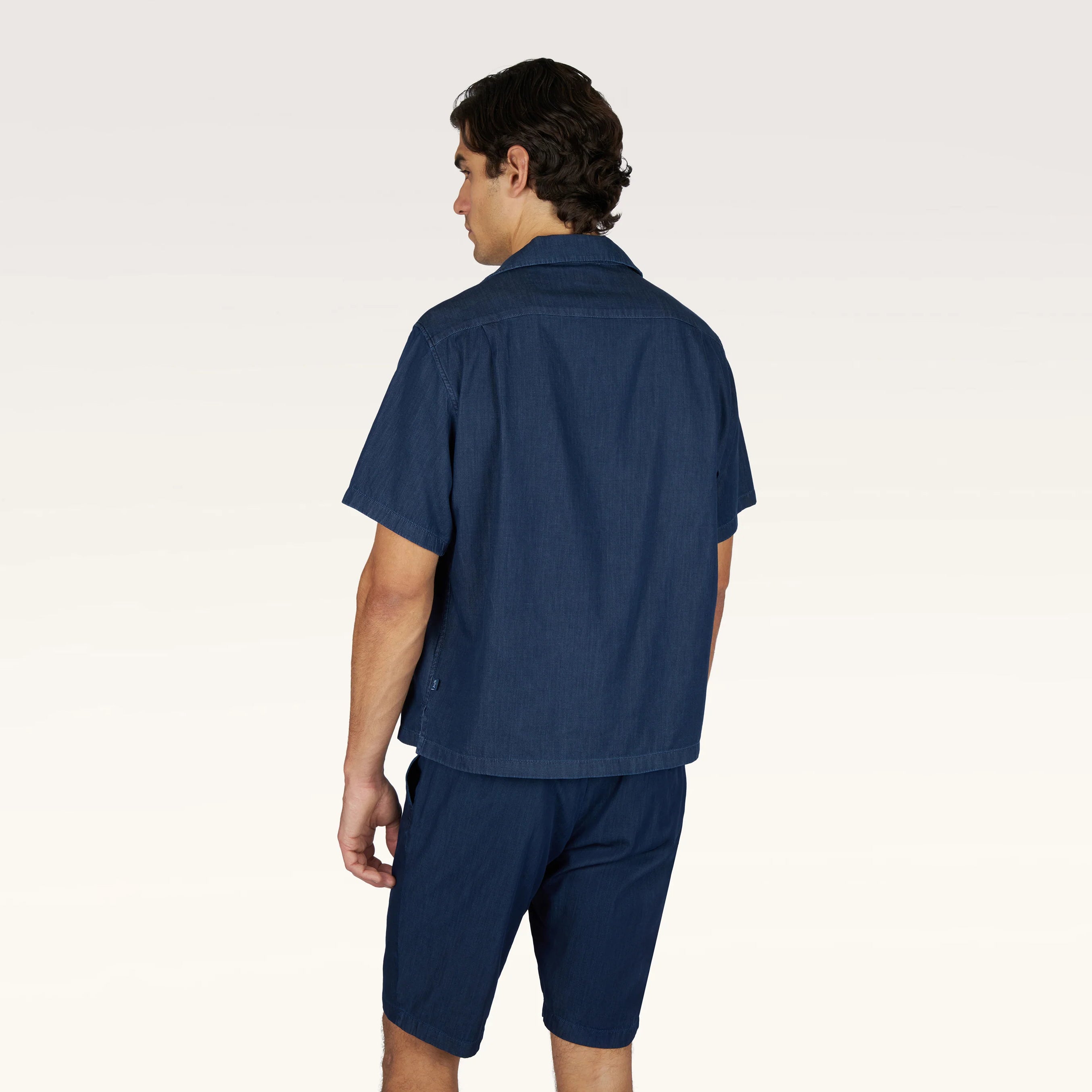 Denim Blue Lightweight Giza Cotton Chambray Bermuda Shorts - Paul & Shark - Boutique Jacques International