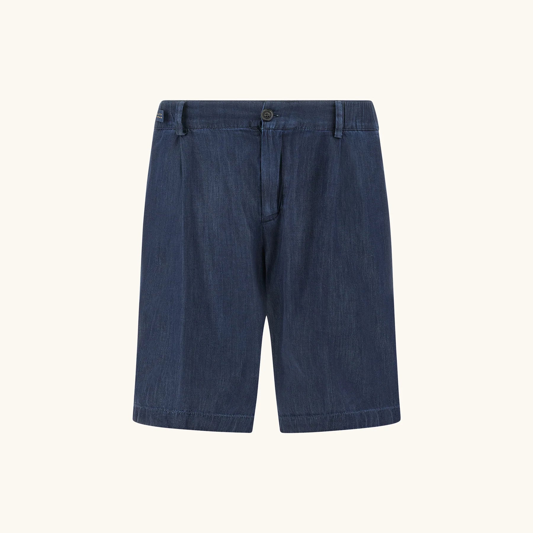 Denim Blue Lightweight Giza Cotton Chambray Bermuda Shorts - Paul & Shark - Boutique Jacques International