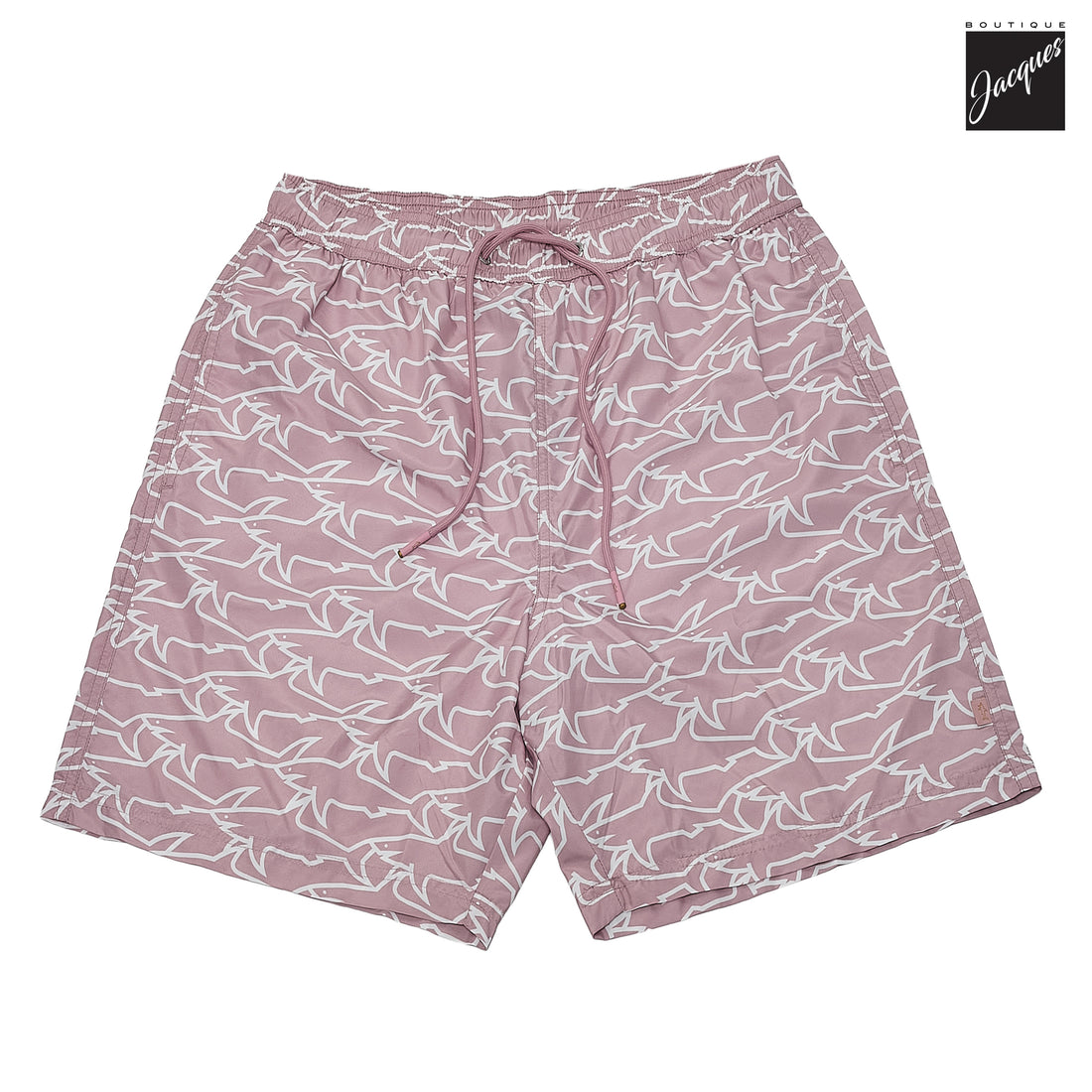 Shark Print Portofino Dusty Rose Swim Shorts - Paul & Shark - Boutique Jacques International