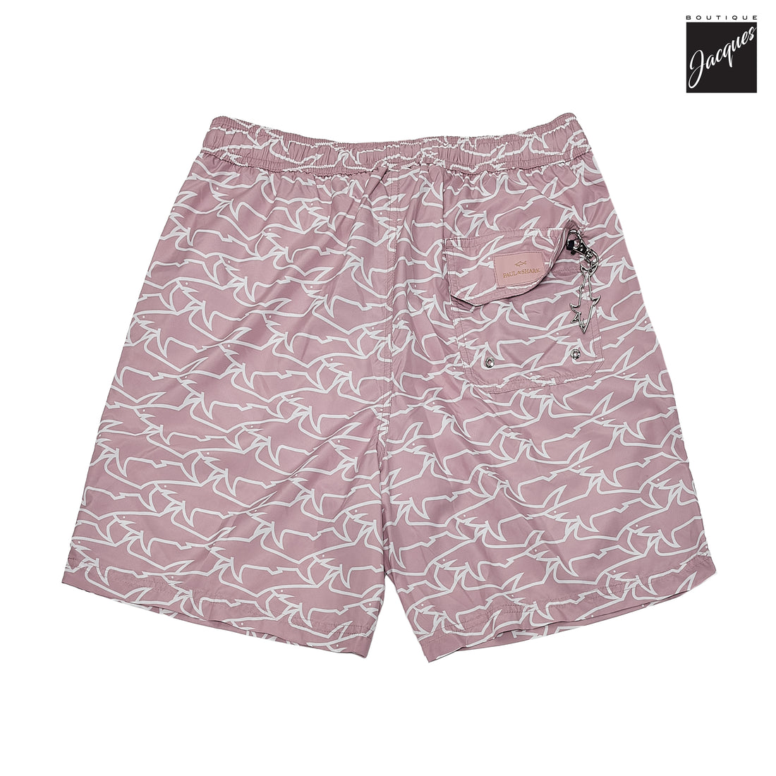 Shark Print Portofino Dusty Rose Swim Shorts - Paul & Shark - Boutique Jacques International