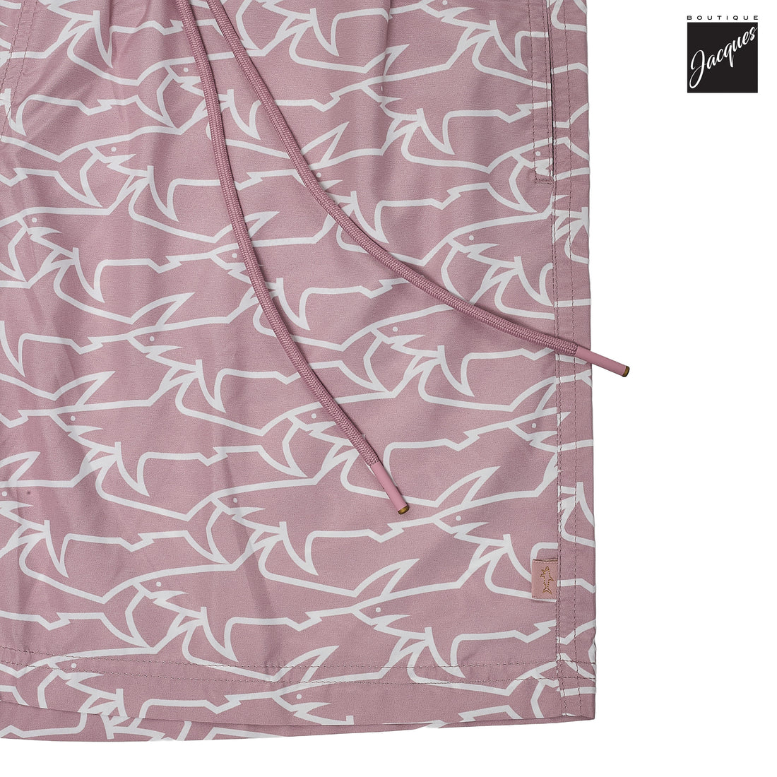 Shark Print Portofino Dusty Rose Swim Shorts - Paul & Shark - Boutique Jacques International