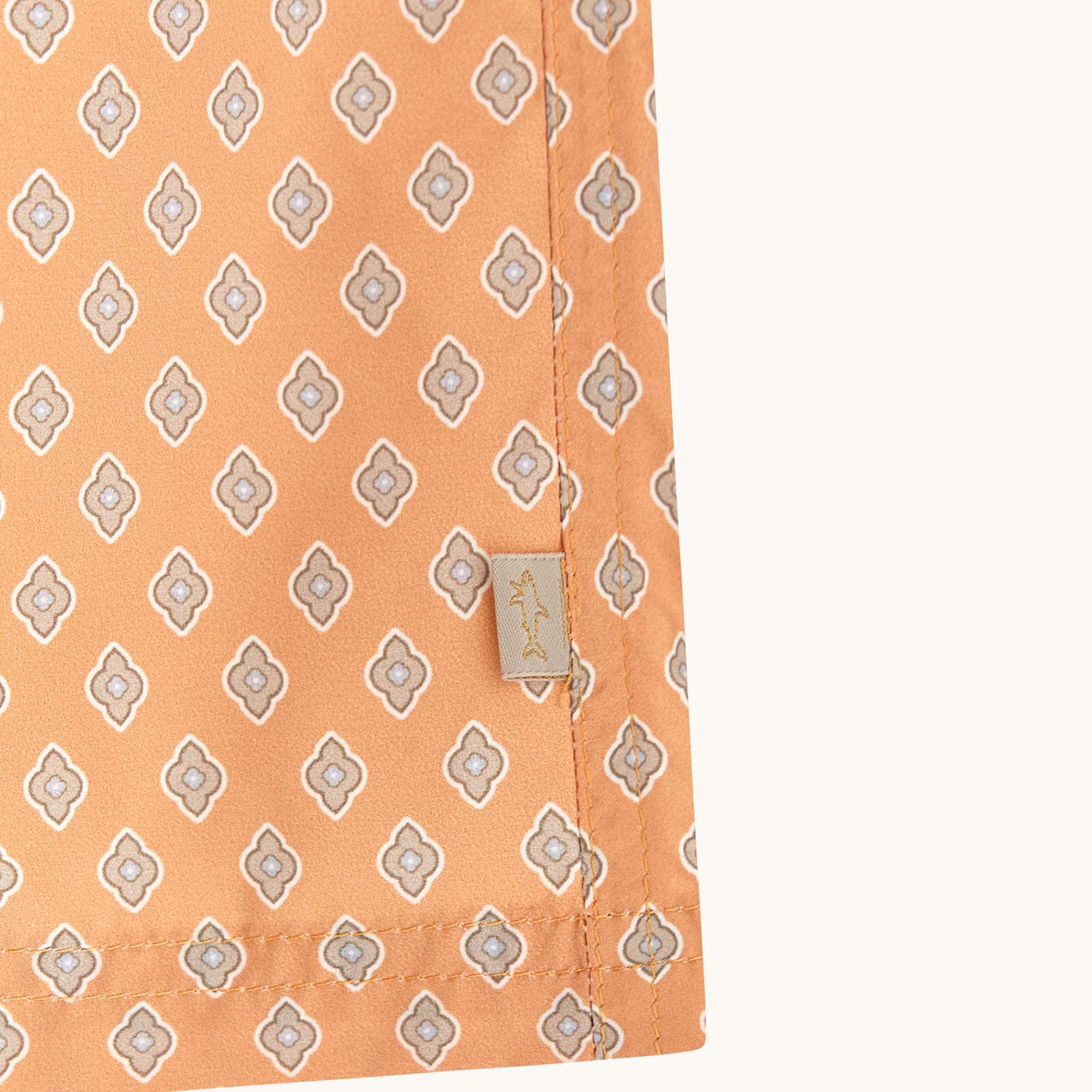 Orange Peach Floral Diamond Portofino Swim Shorts - Paul & Shark - Boutique Jacques International