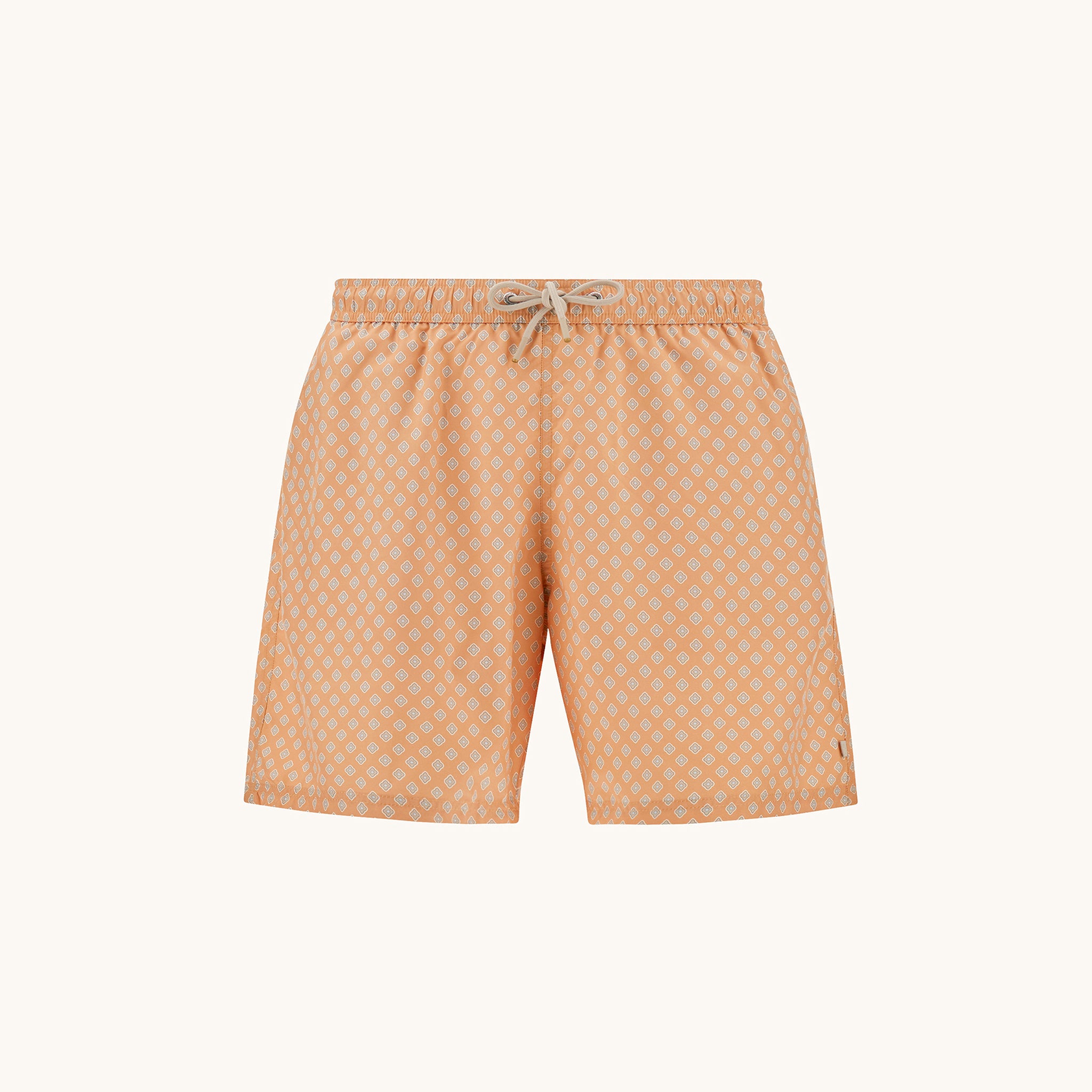 Orange Peach Floral Diamond Portofino Swim Shorts - Paul & Shark - Boutique Jacques International