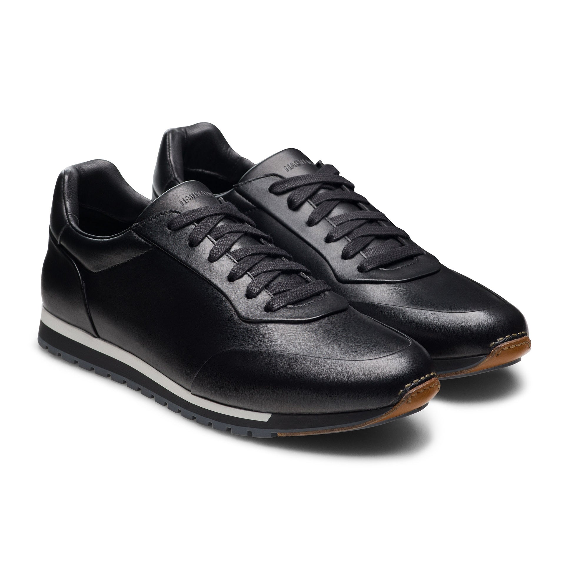 Ibiza II Black Leather Hybrid Sneakers - Magnanni