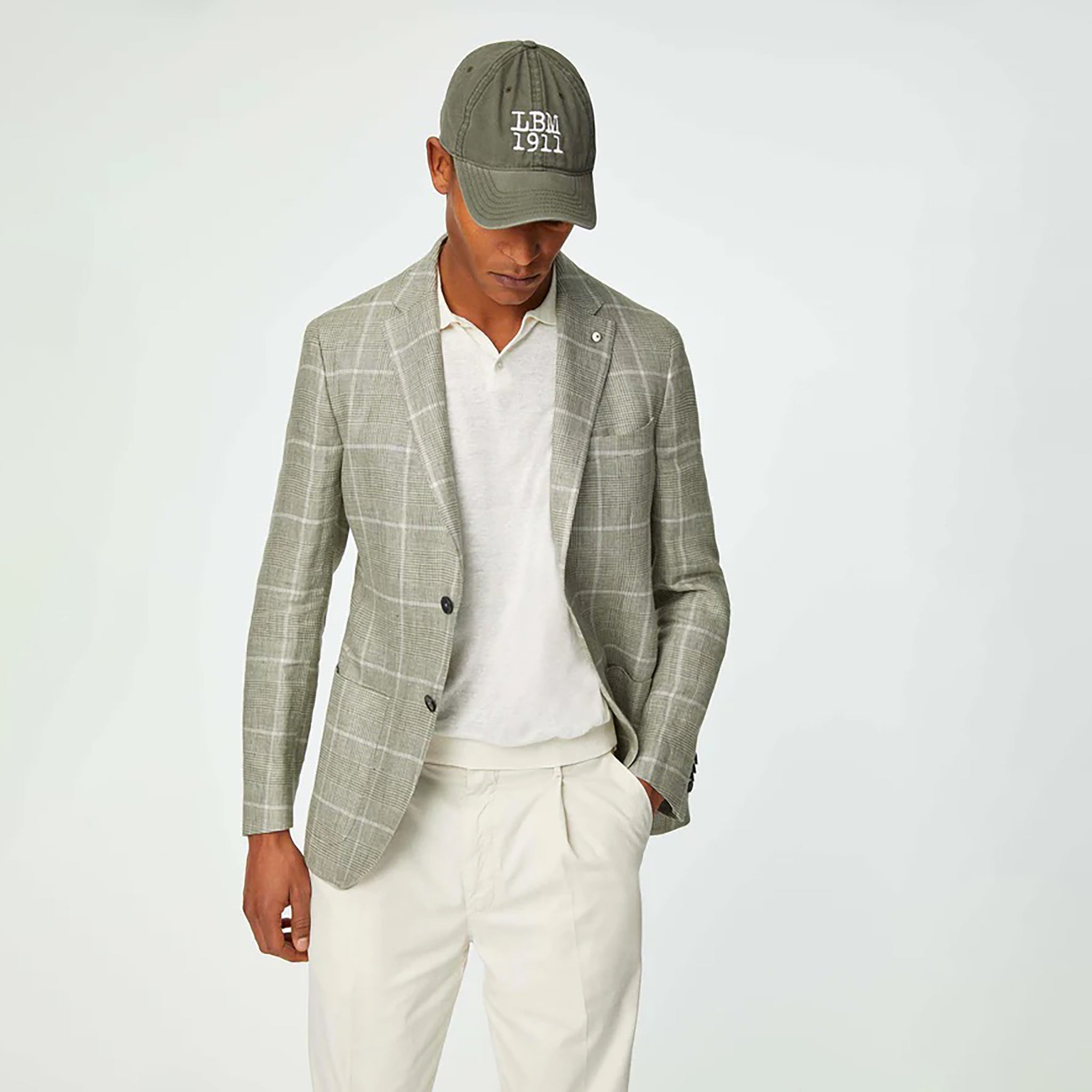 Green Linen Unconstructed Jacket - LBM 1911 - Boutique Jacques International