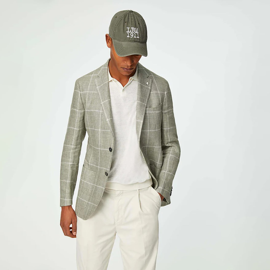 Green Linen Unconstructed Jacket - LBM 1911 - Boutique Jacques International